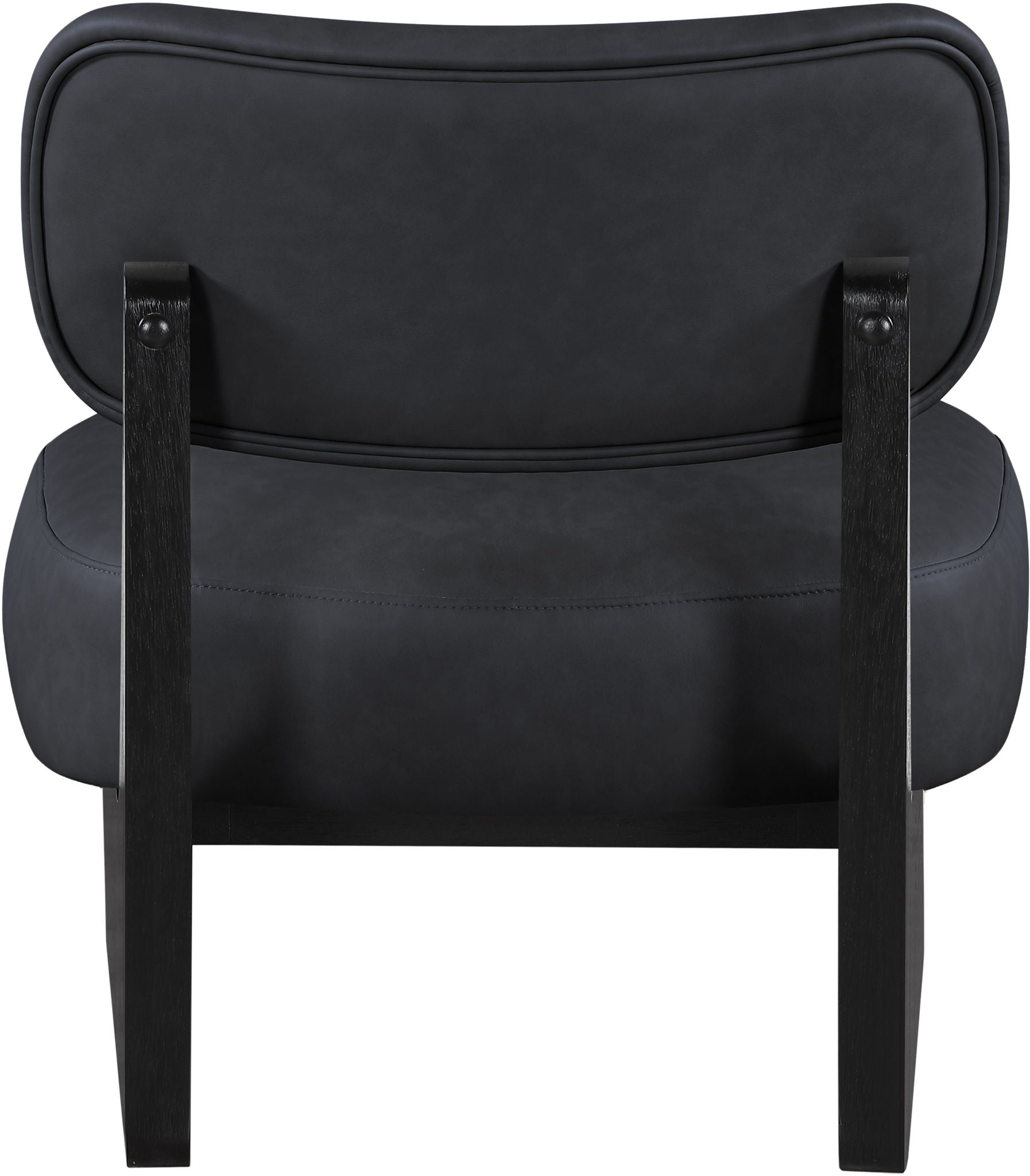 Vetra - Vegan Leather Upholstered Accent Chair With Black Base