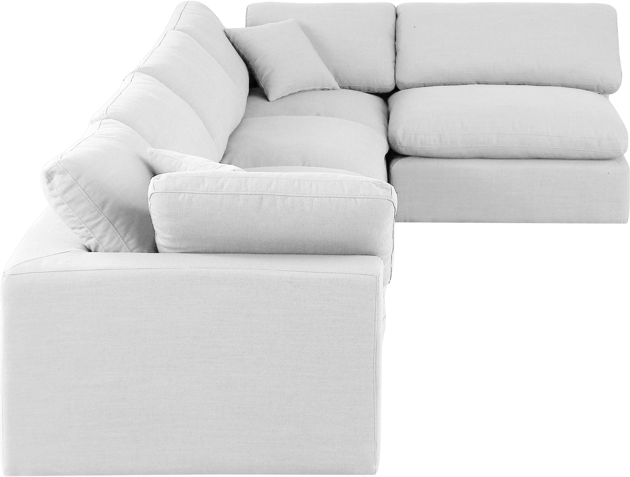 Comfy - 5 Piece Linen Modular Sectional