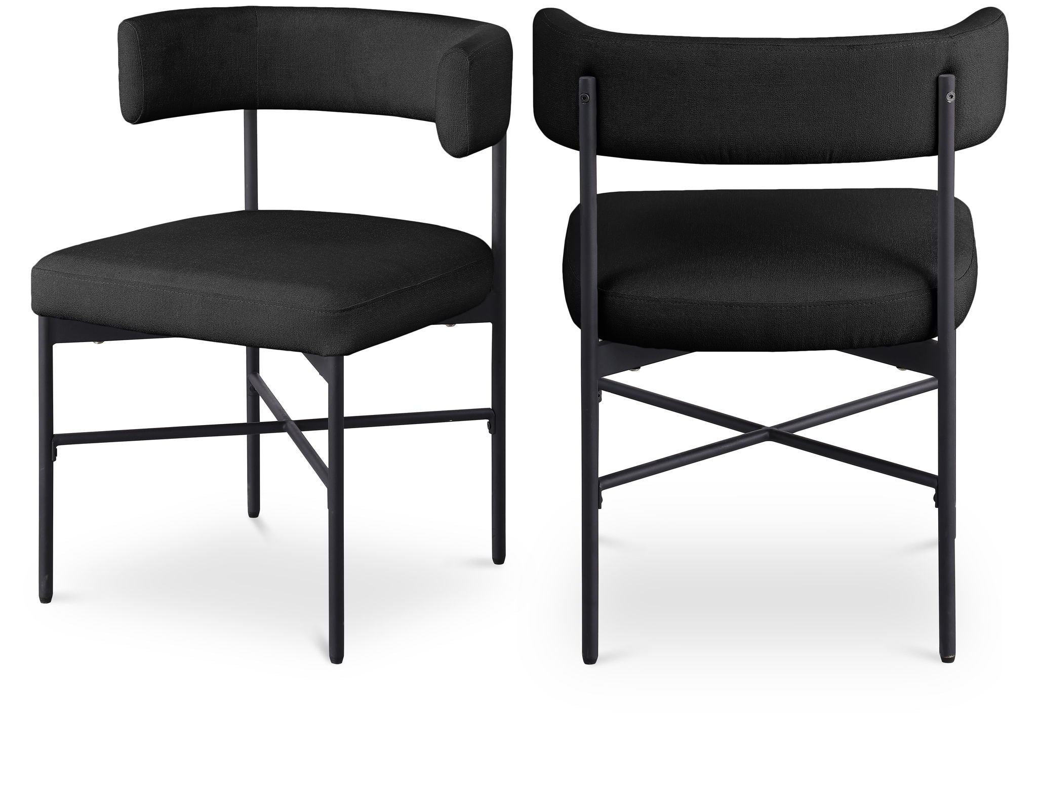 Rivage - Durable Dining Chair With Black Frame (Set of 2)