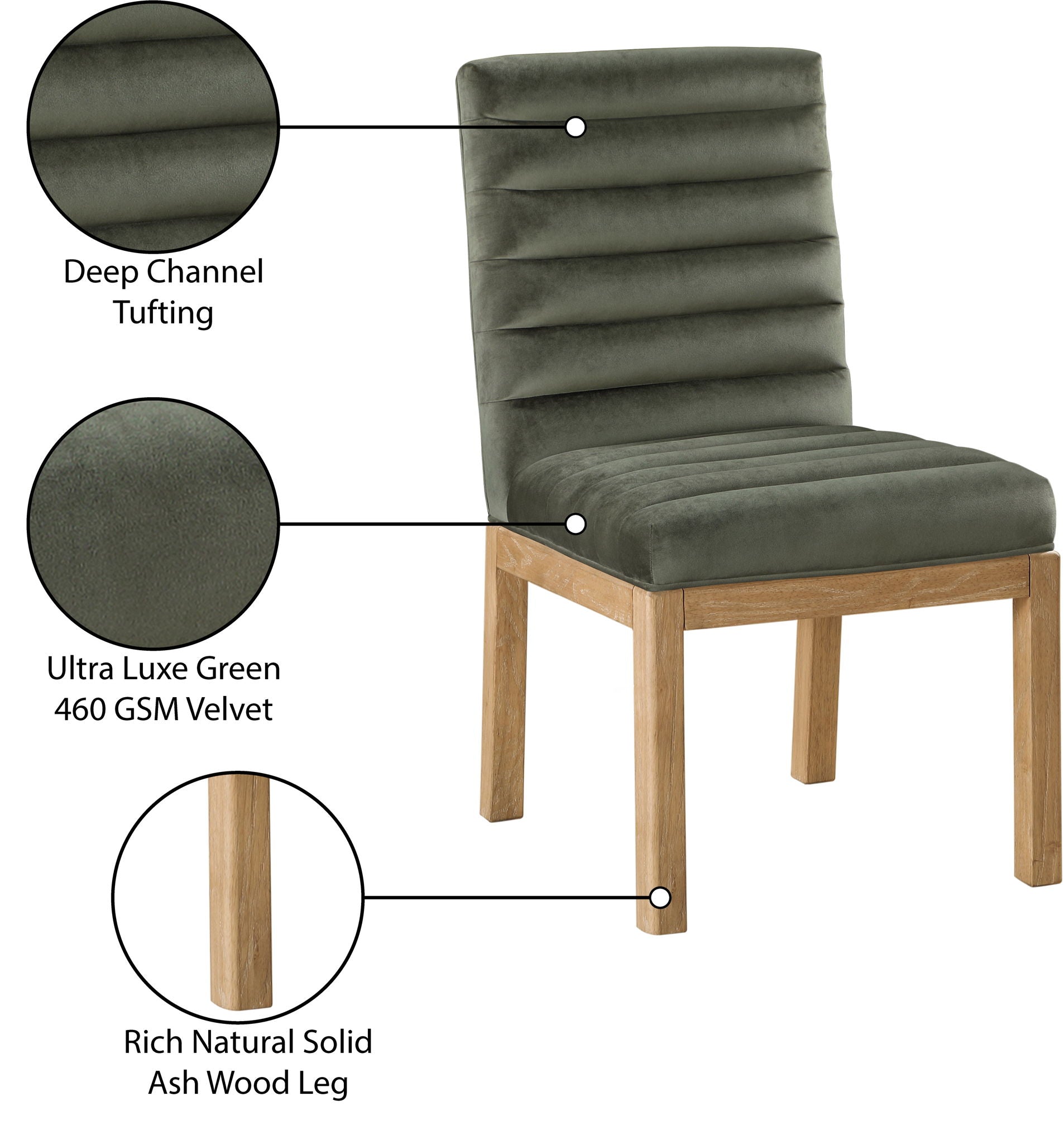 Evelyn - Dining Chair With Natural Legs