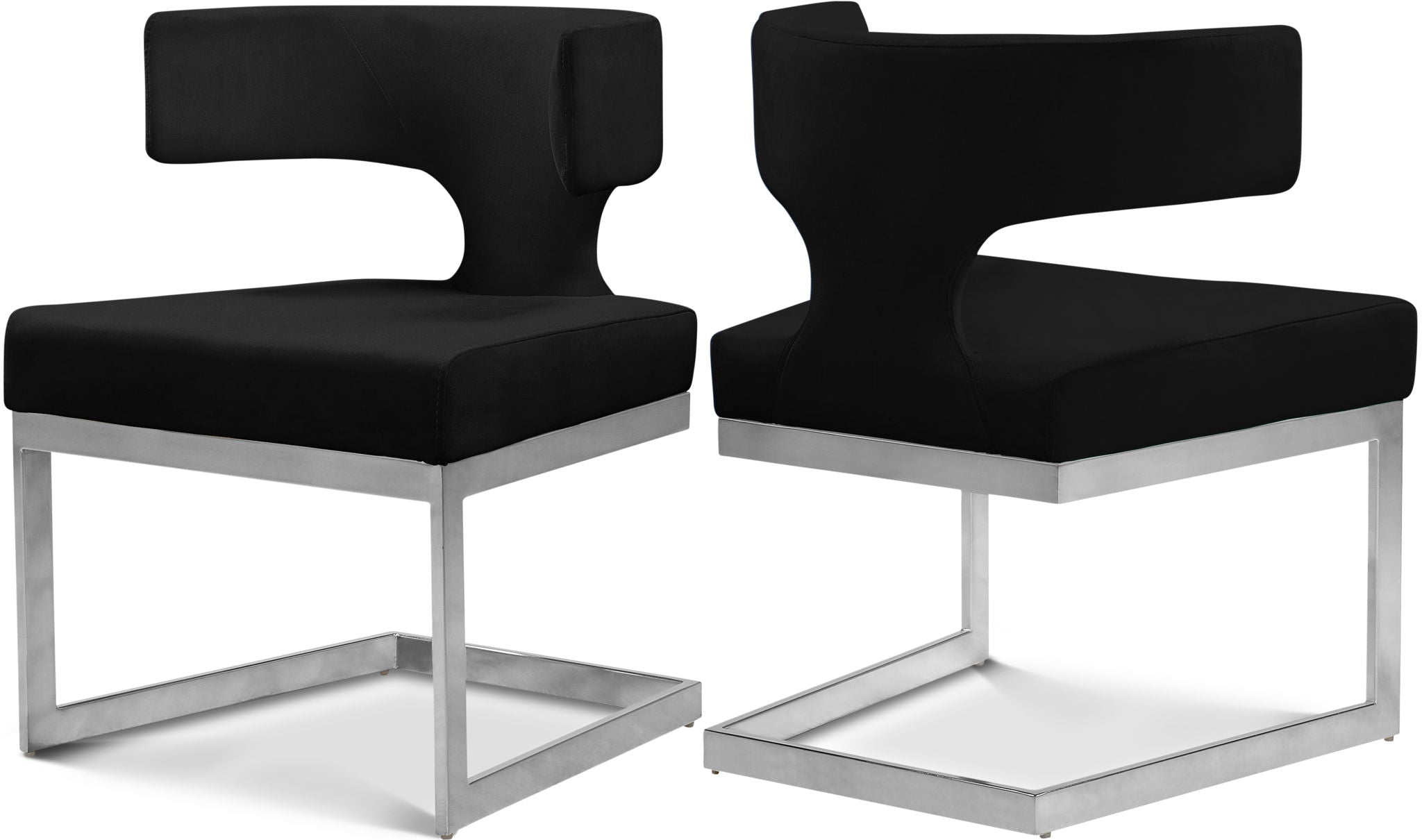 Alexandra - Dining Chair with Chrome Legs