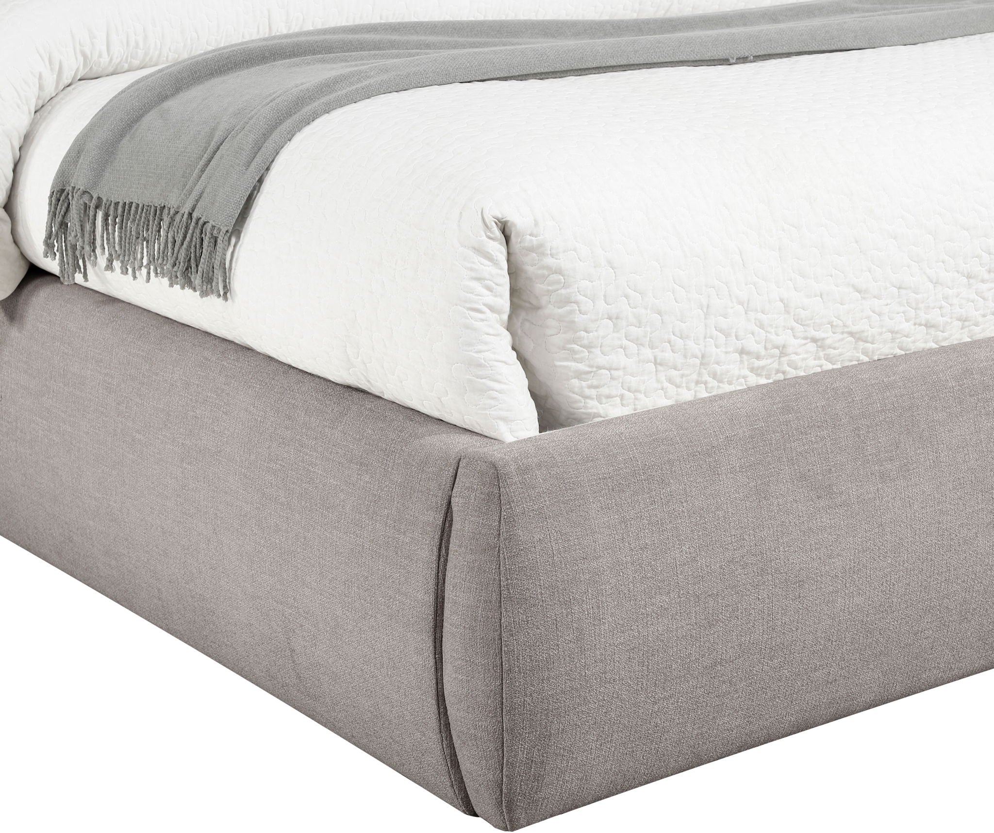 Adam - Linen Fabric Bed With 52" Headboard
