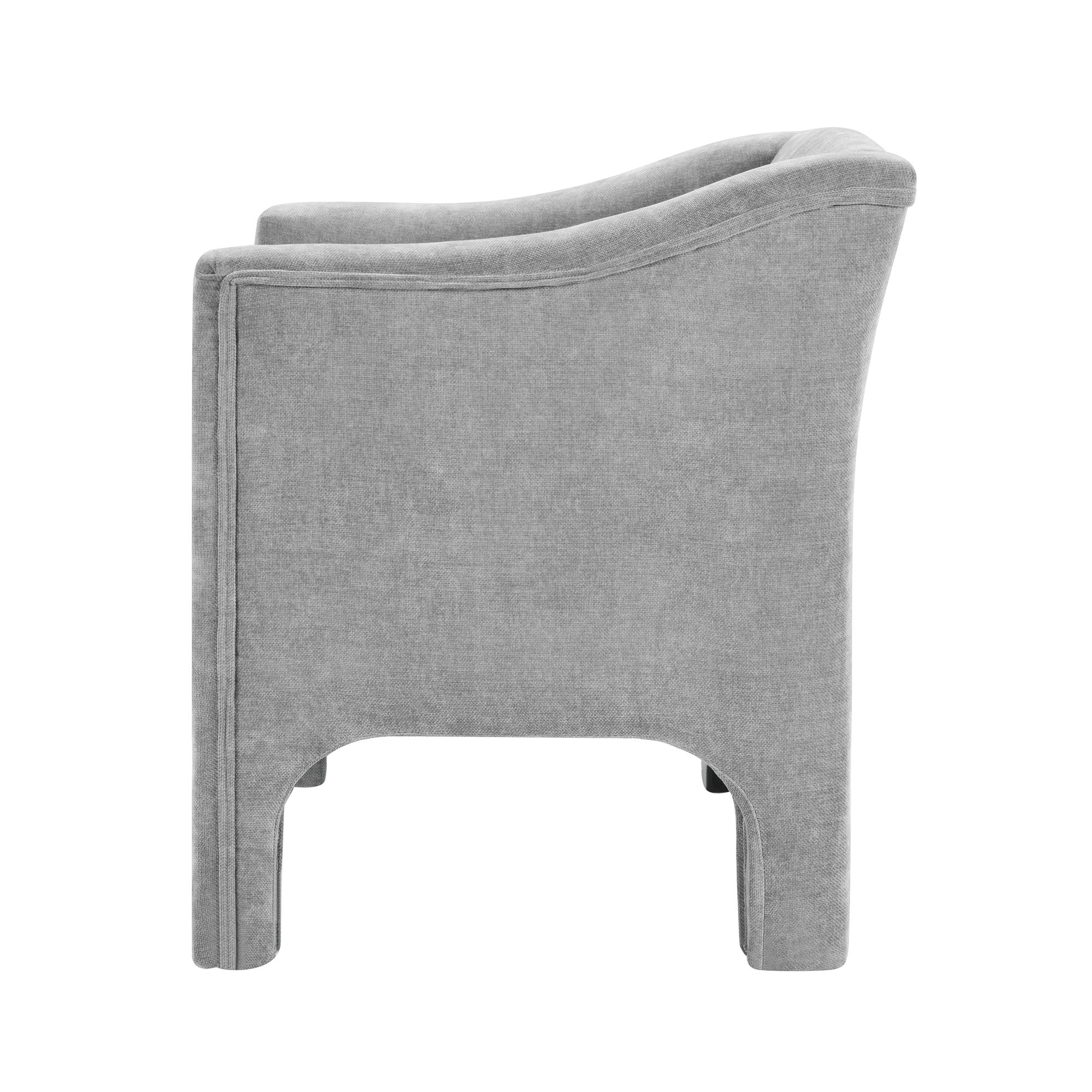 Barrel Accent Chair With Enclosed Arms