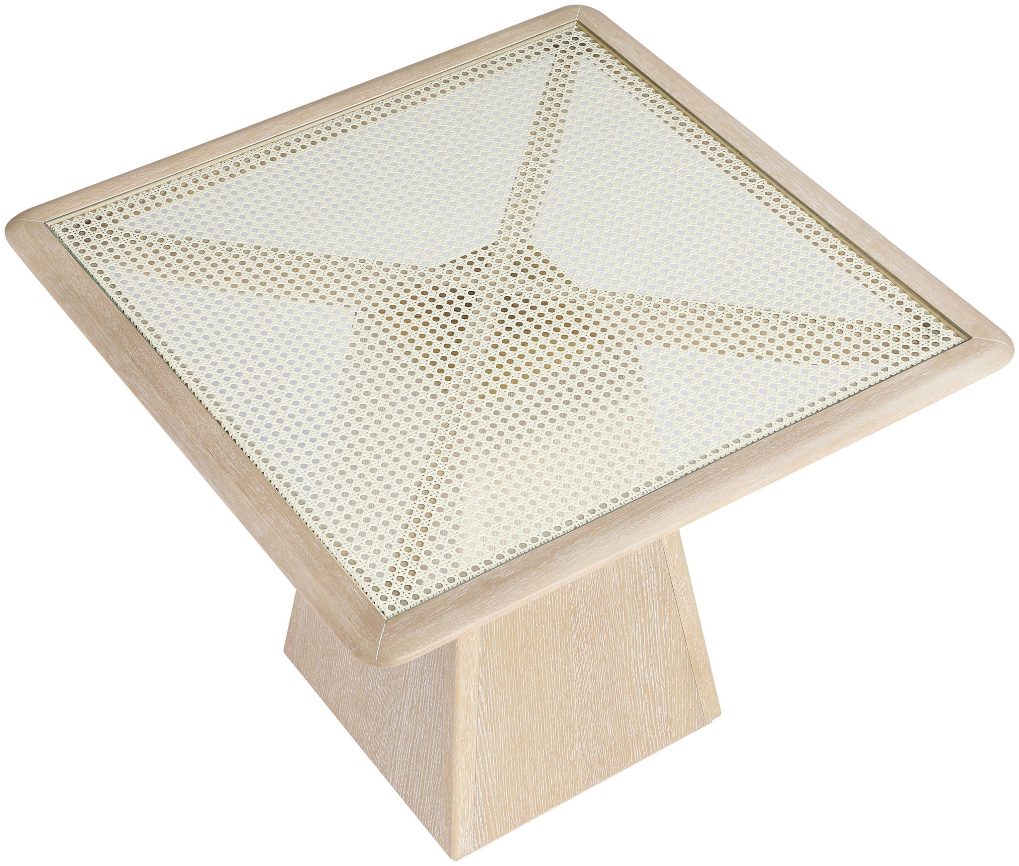 Atrium - Glass Top And Wood Base Dining Table