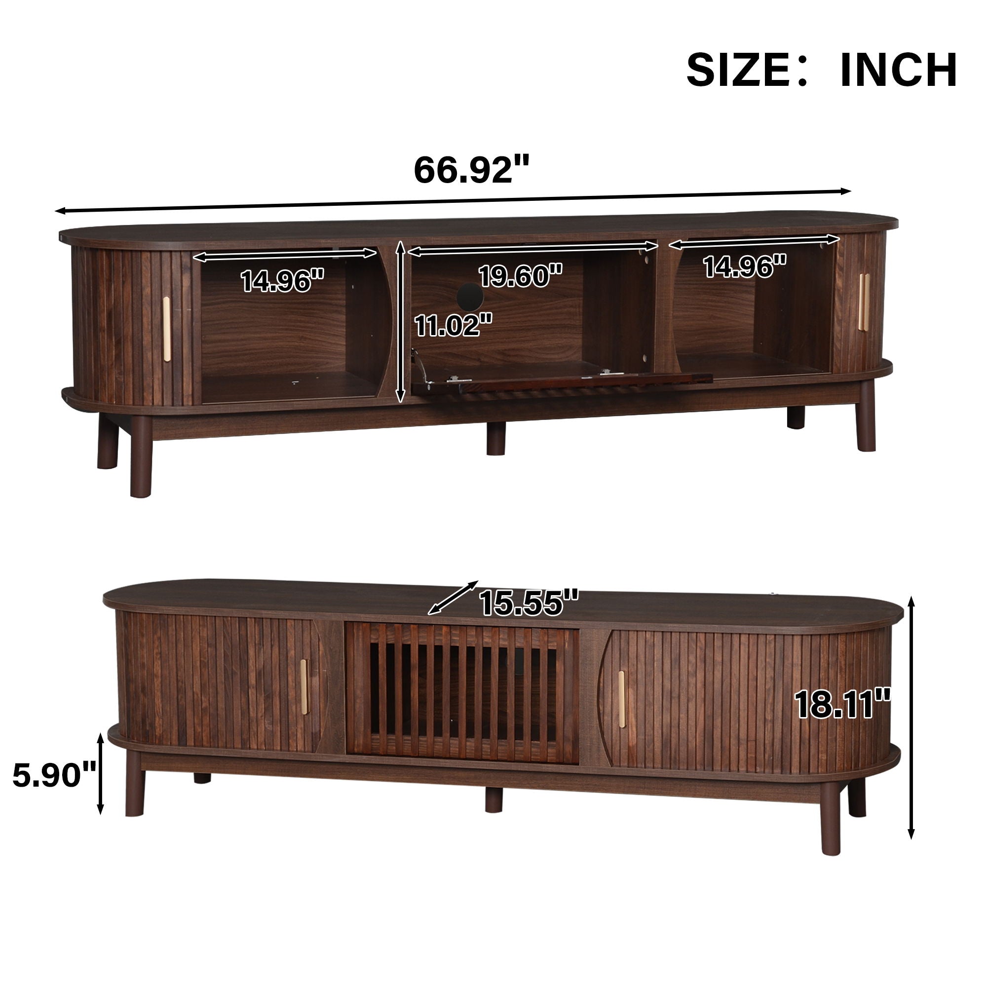 TV Stand, Entertainment Center With Storage