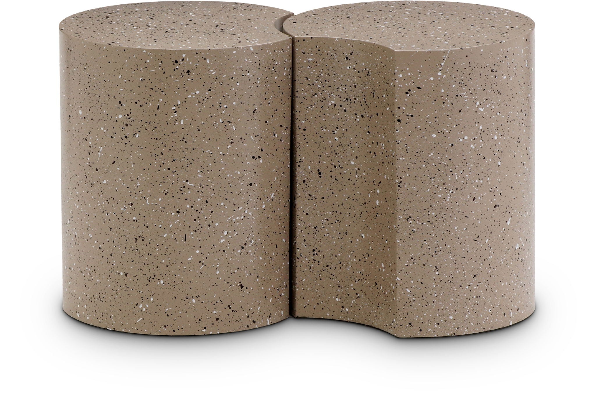 Dimple - 2 Piece Modular End Table - Terazzo Finish