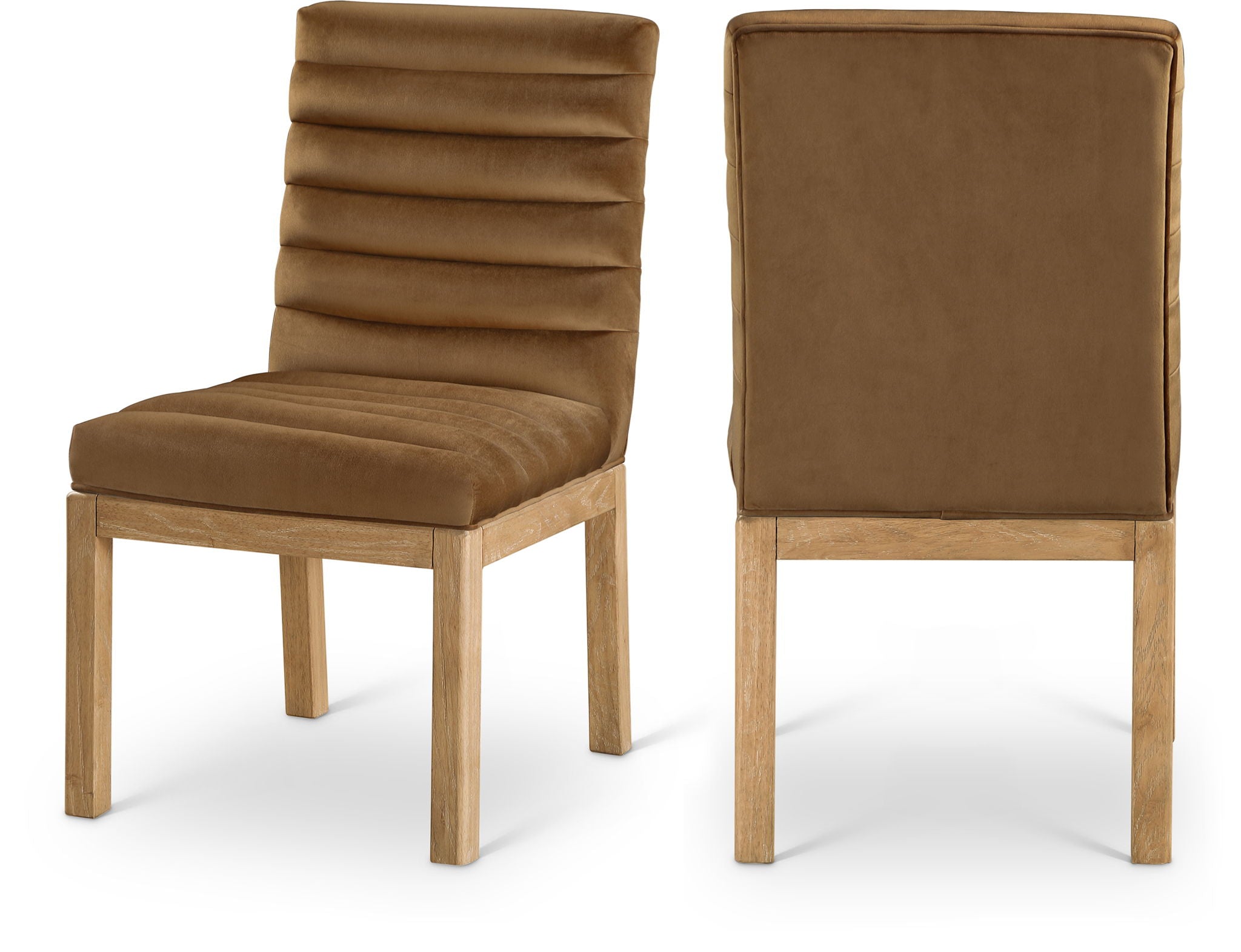 Evelyn - Dining Chair With Natural Legs - Saddle
