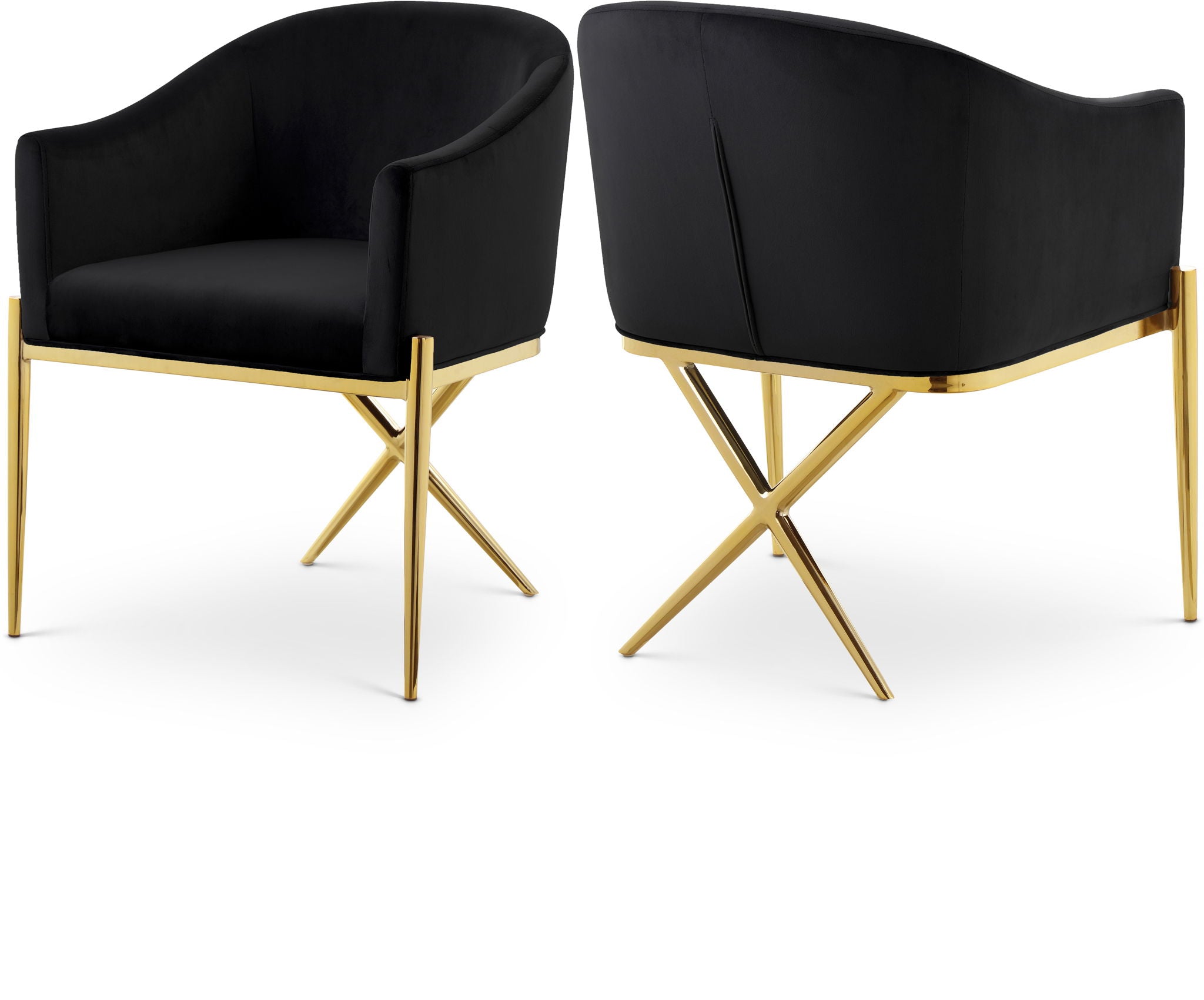 Xavier - Dining Chair with Gold Legs