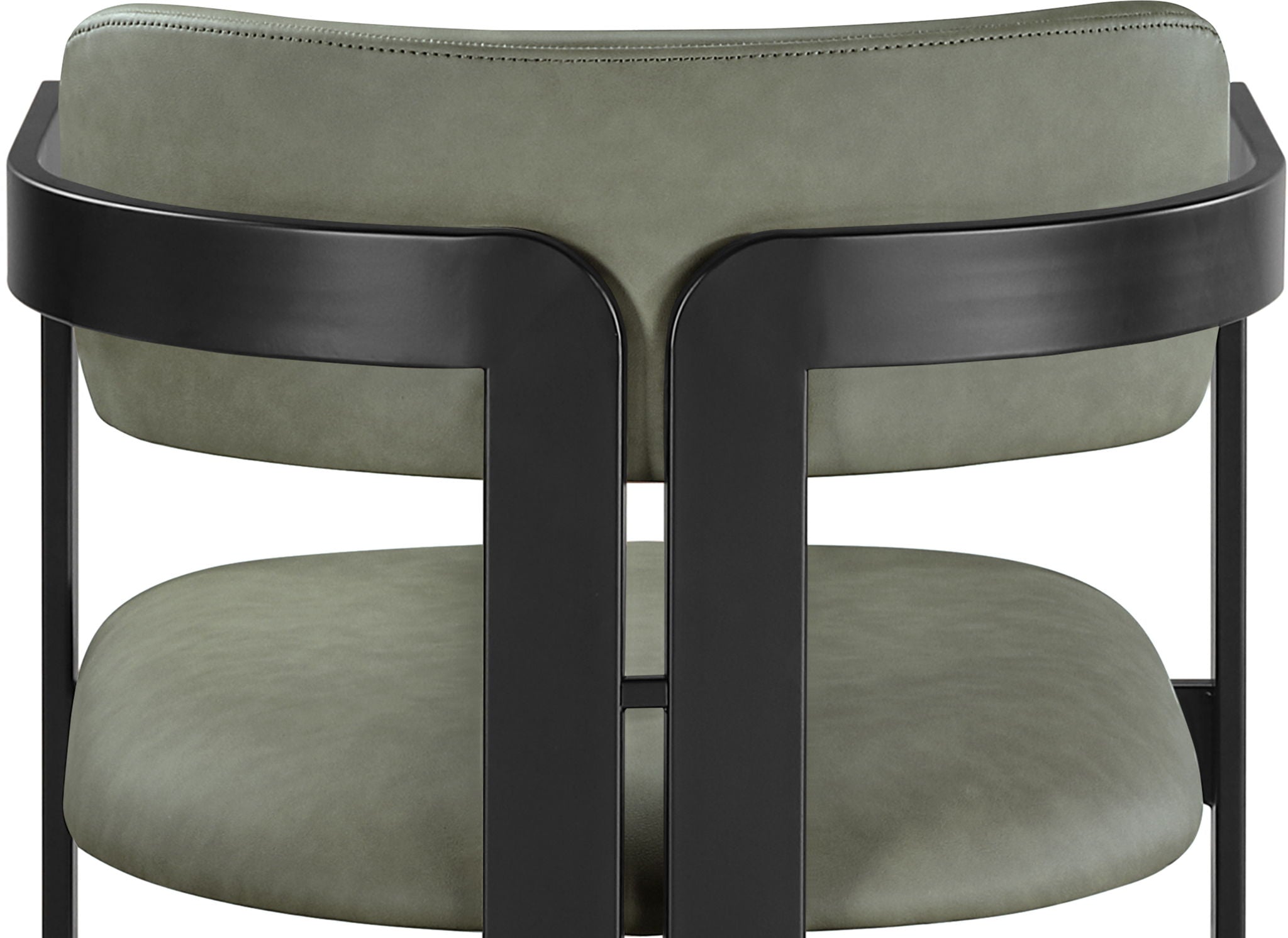 Aurum - Vegan Leather Upholstered Dining Chair With Graphite Black Base (Set of 2)