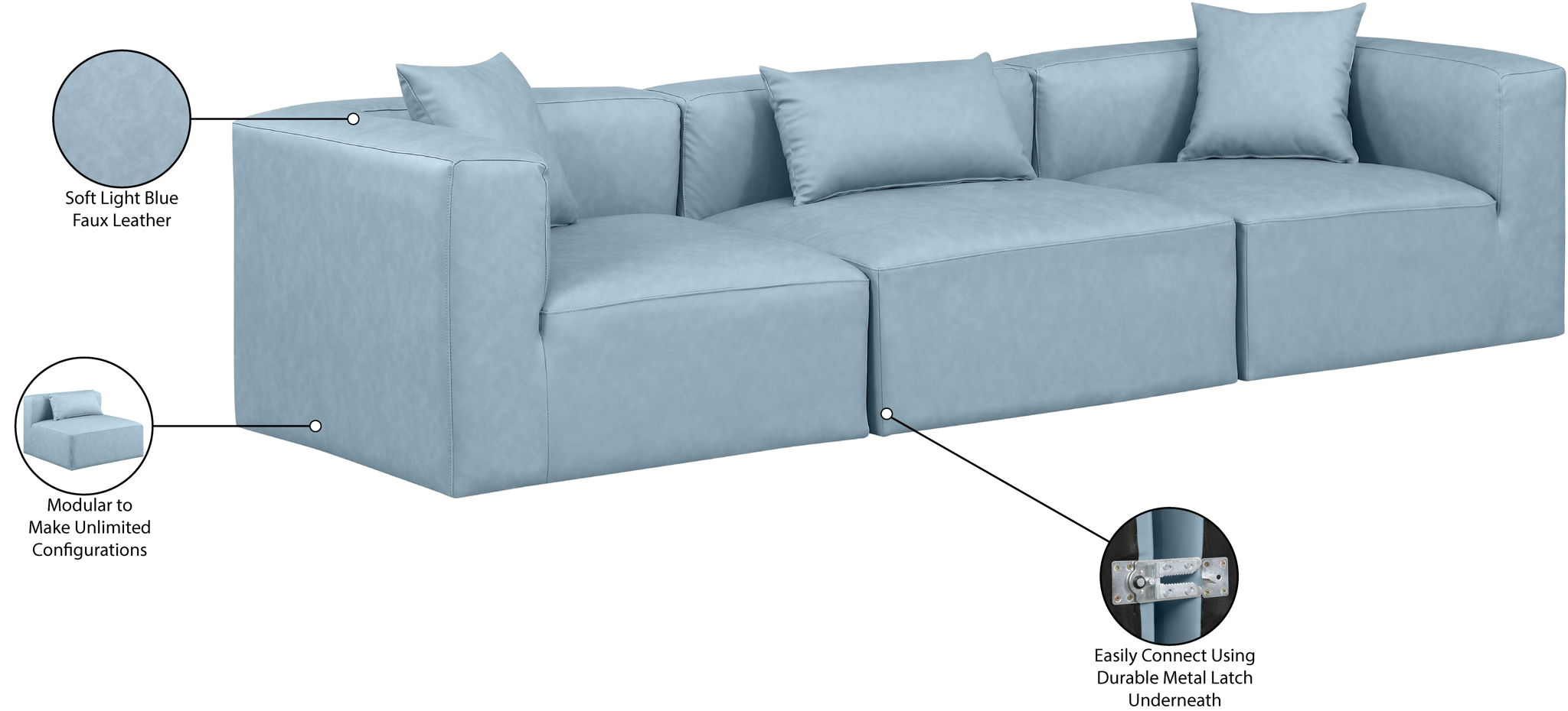 Cube - Modular 3 Seat Sofa