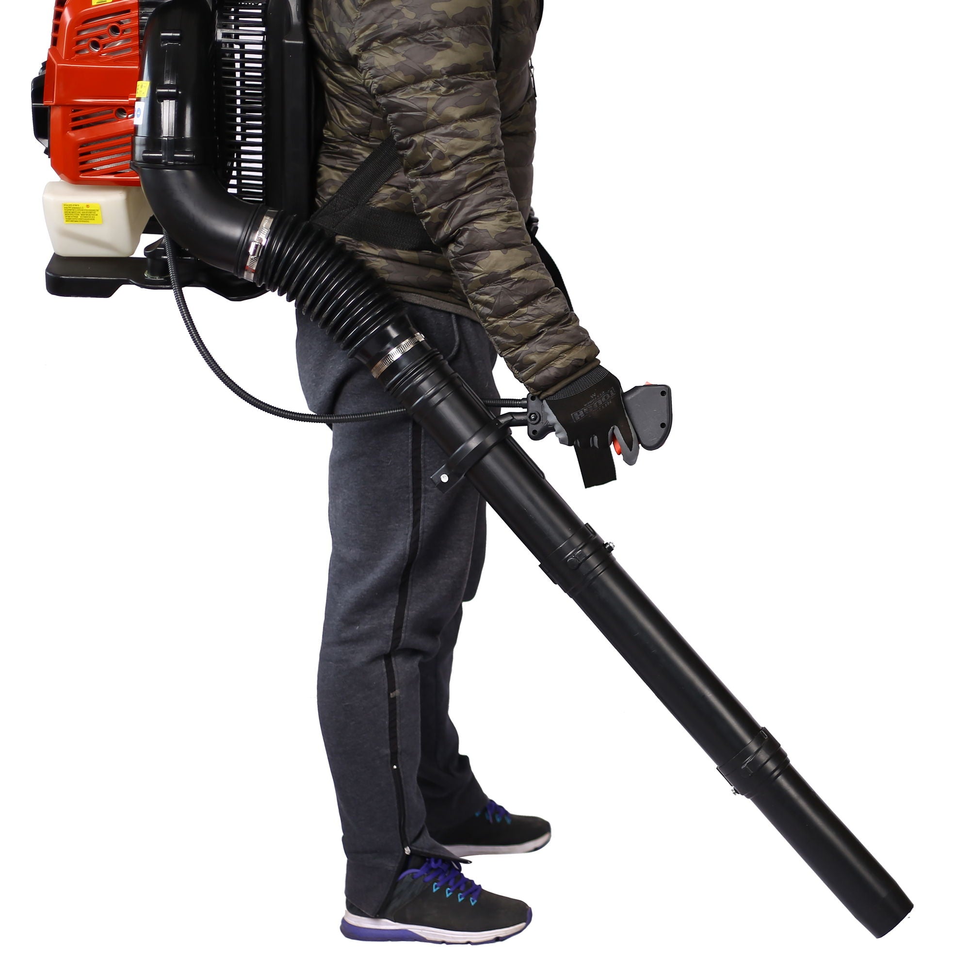 Powerful 76Cc 4 Stroke Gasoline Blower Epa Compliant Red Plastic - Red
