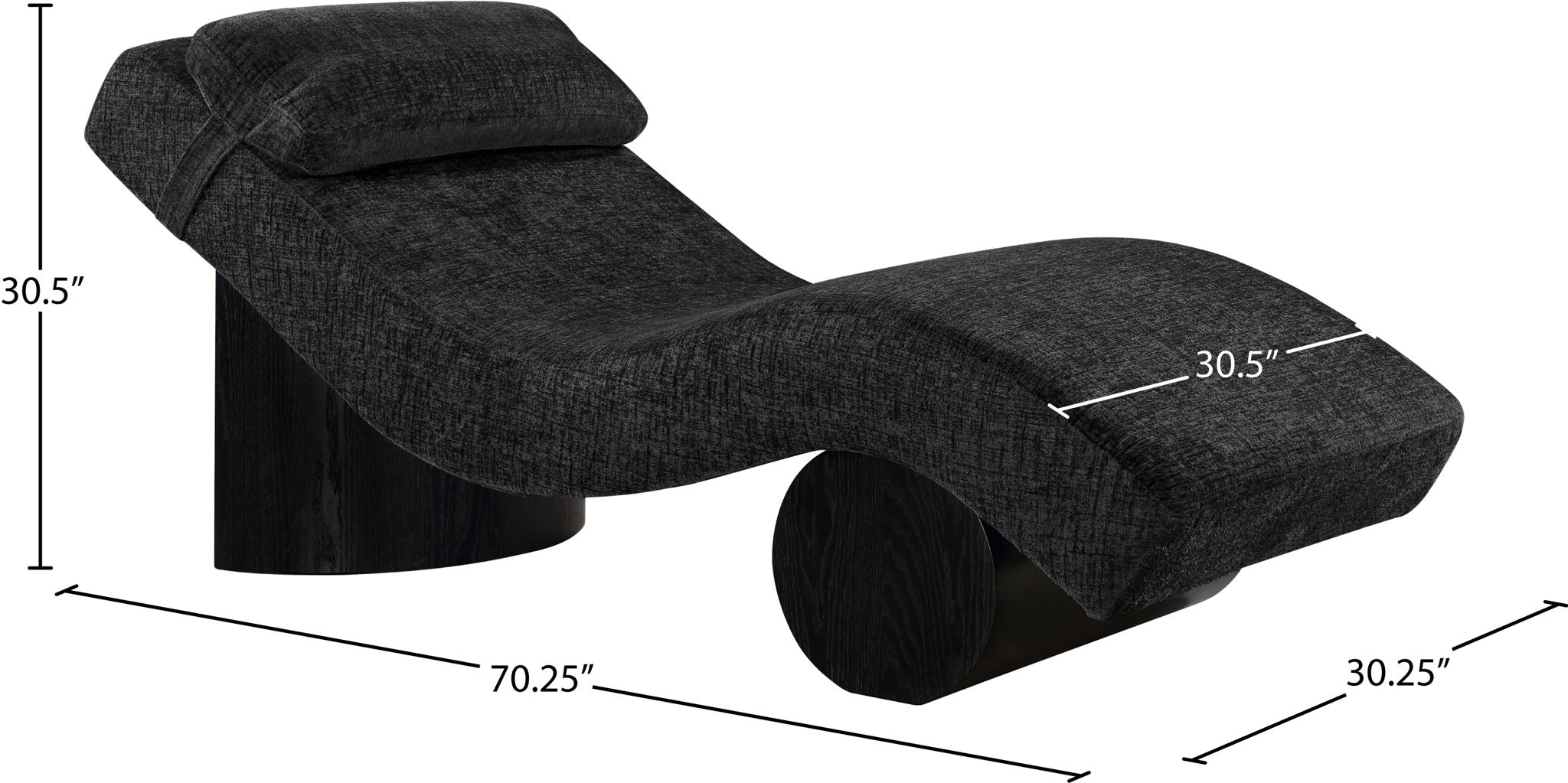 Marcella - Chaise Lounge - Black Base