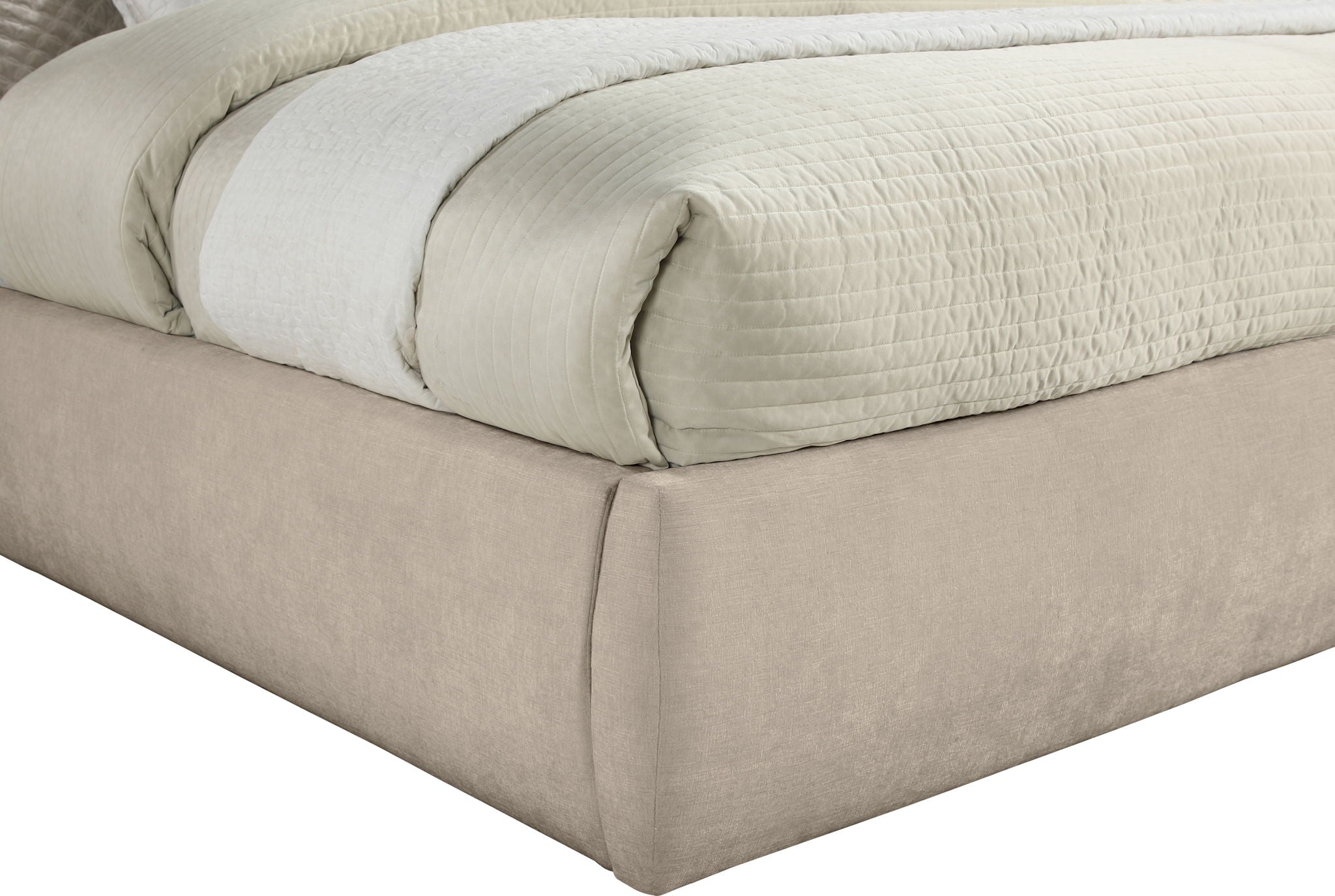 Adam - Chenille Fabric Bed With 70.5" Headboard