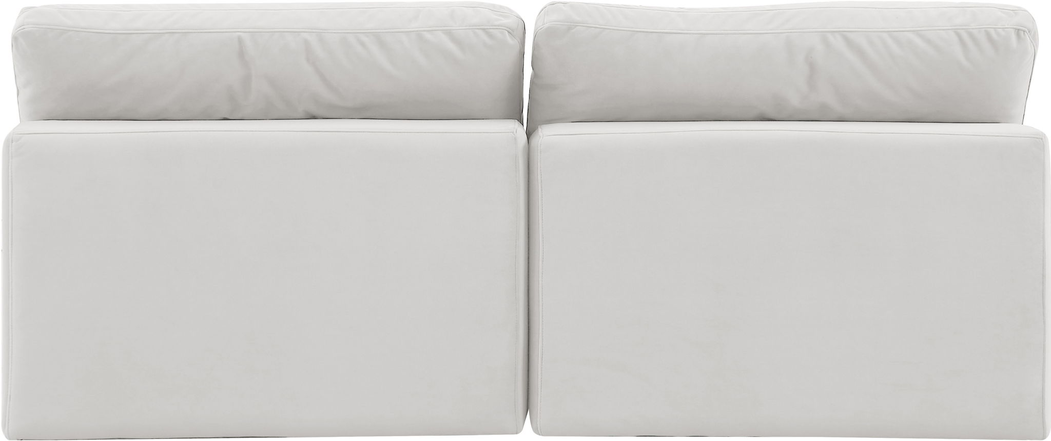 Comfy - Velvet Modular Armless Sofa 2 Seats