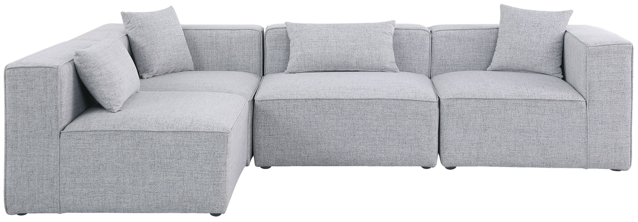 Cube - Linen 4 Piece Modular Corner Sectional
