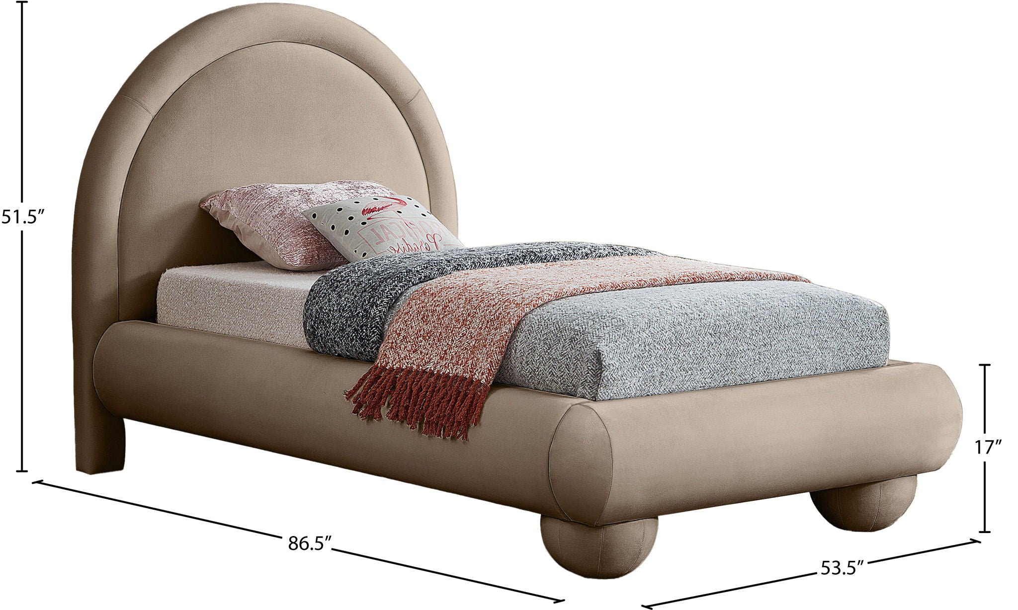 Madrid - Velvet Upholstered Bed