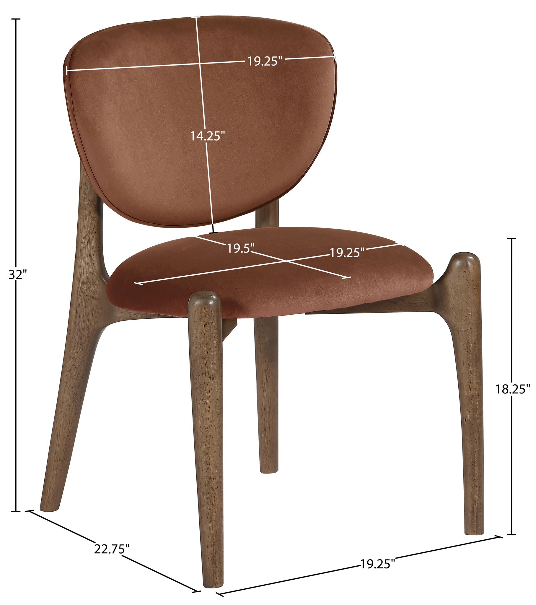 Velora - Upholstered Dining Chair (Set of 2) - Brown Base