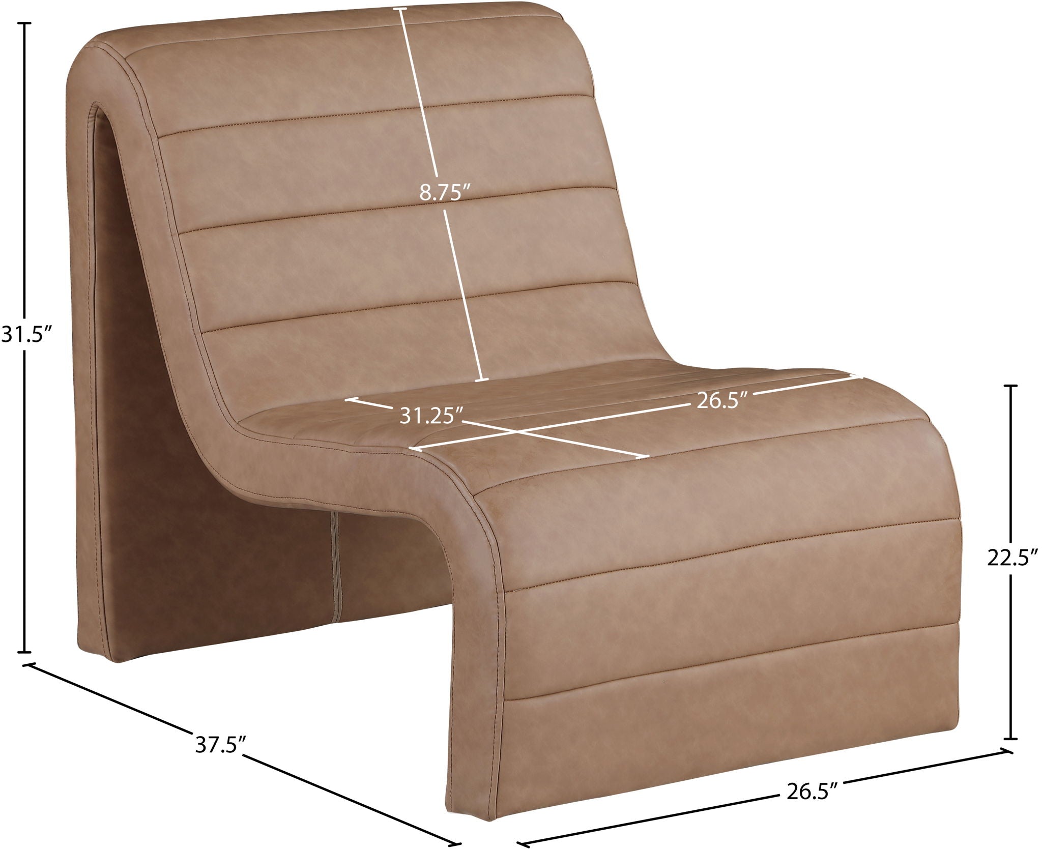 Ivy - Faux Leather Accent Chair