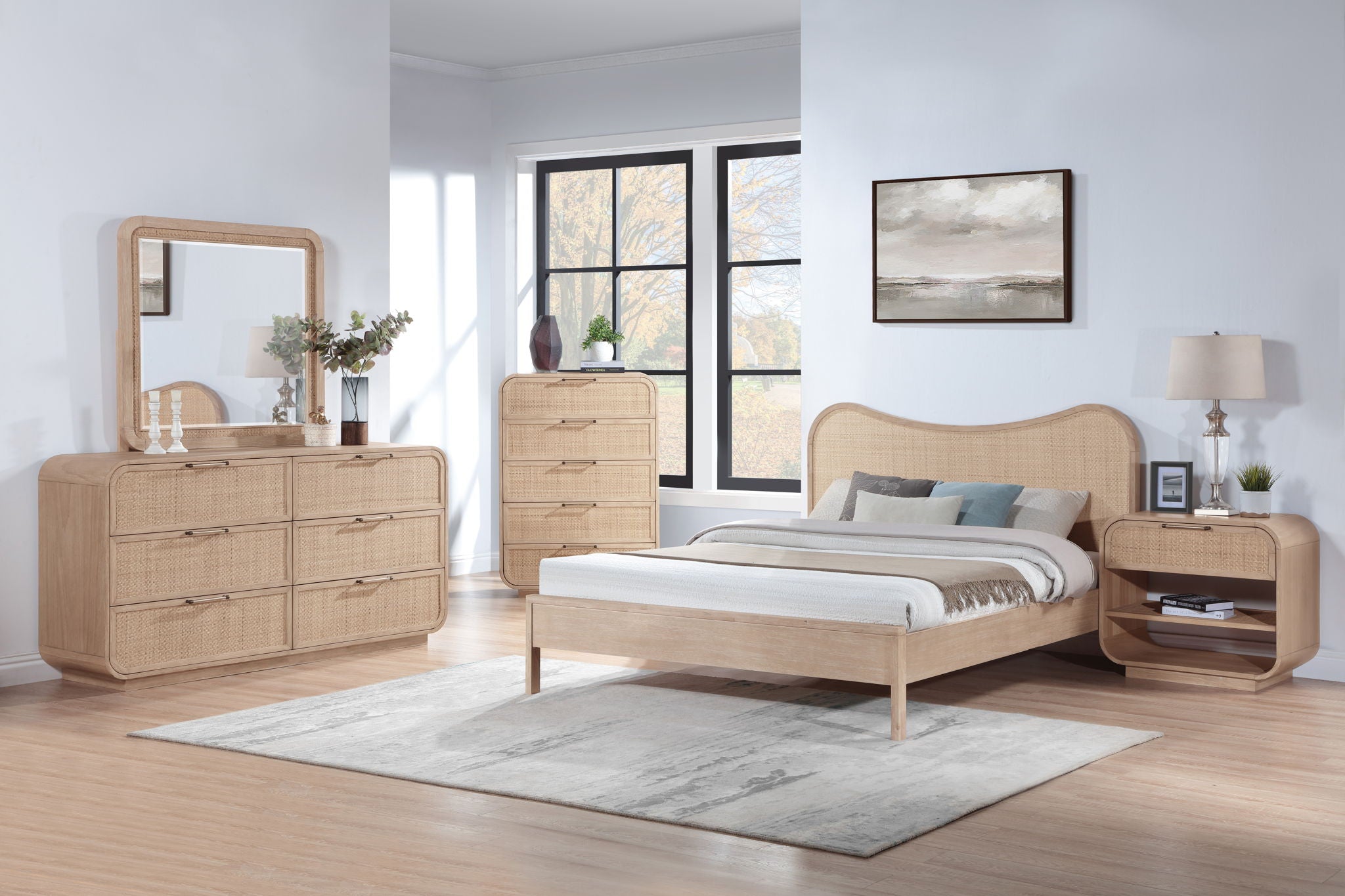 Windsor - Rubberwood Mirror - Natural