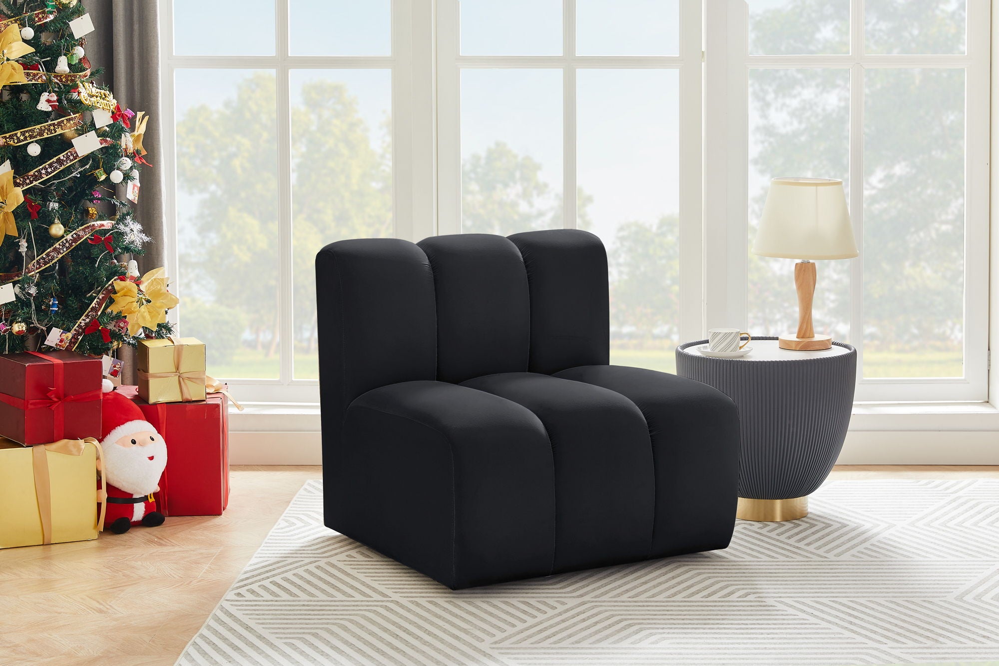 Arc - Velvet Straight Chair