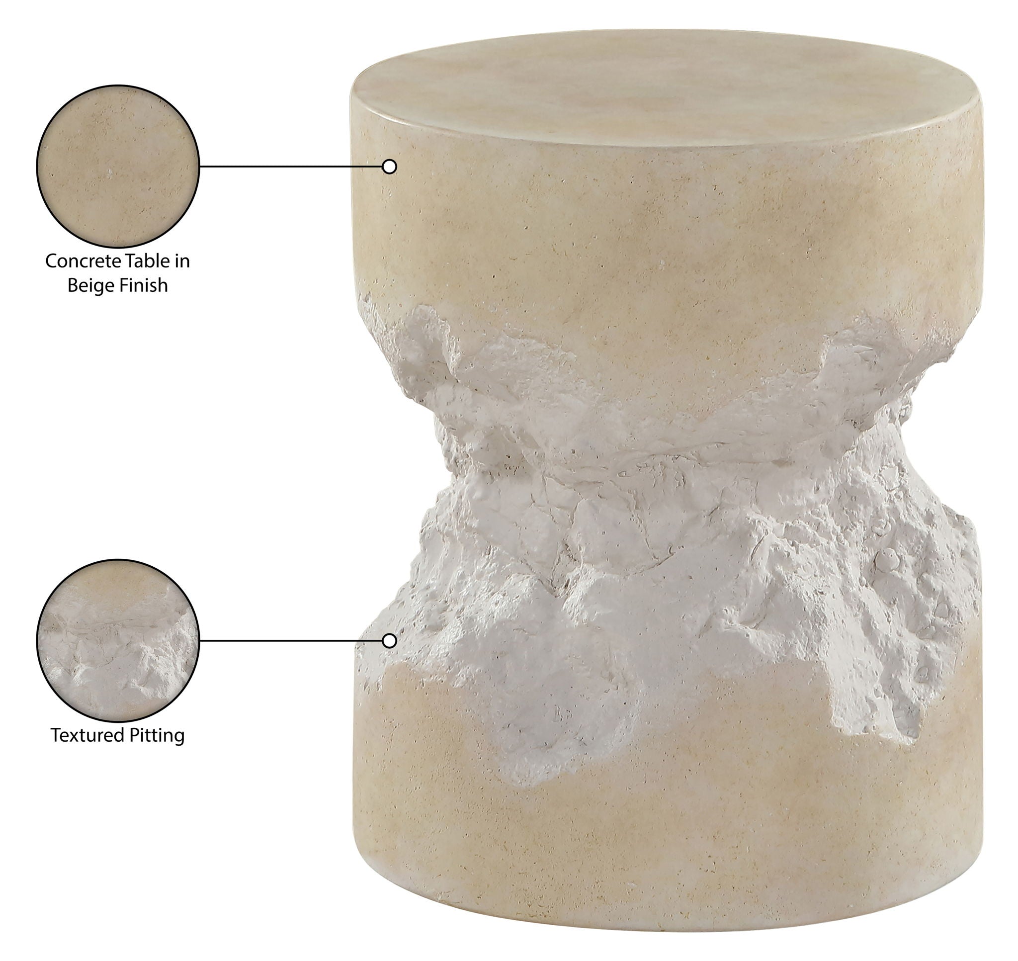 Naturae - Indoor/Outdoor End/Side Table - Beige