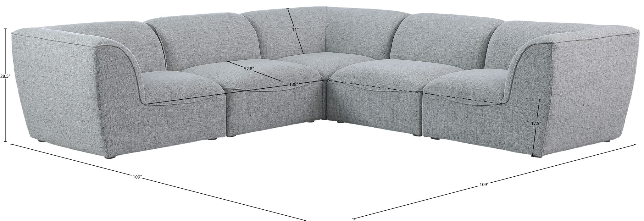 Miramar - 5 Piece Modular Sectional