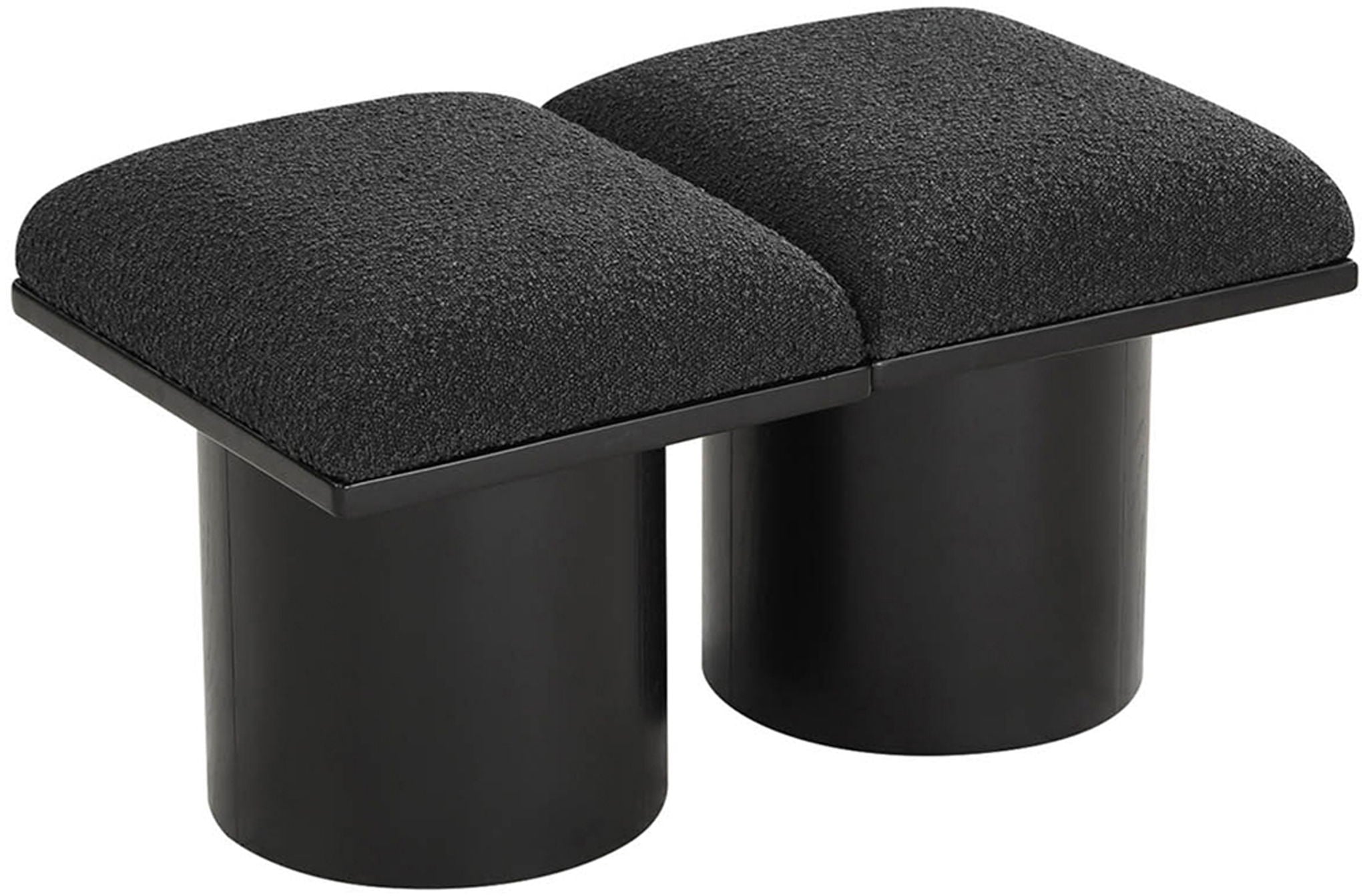 Pavilion - 2 Piece Modular Bench With Black Base