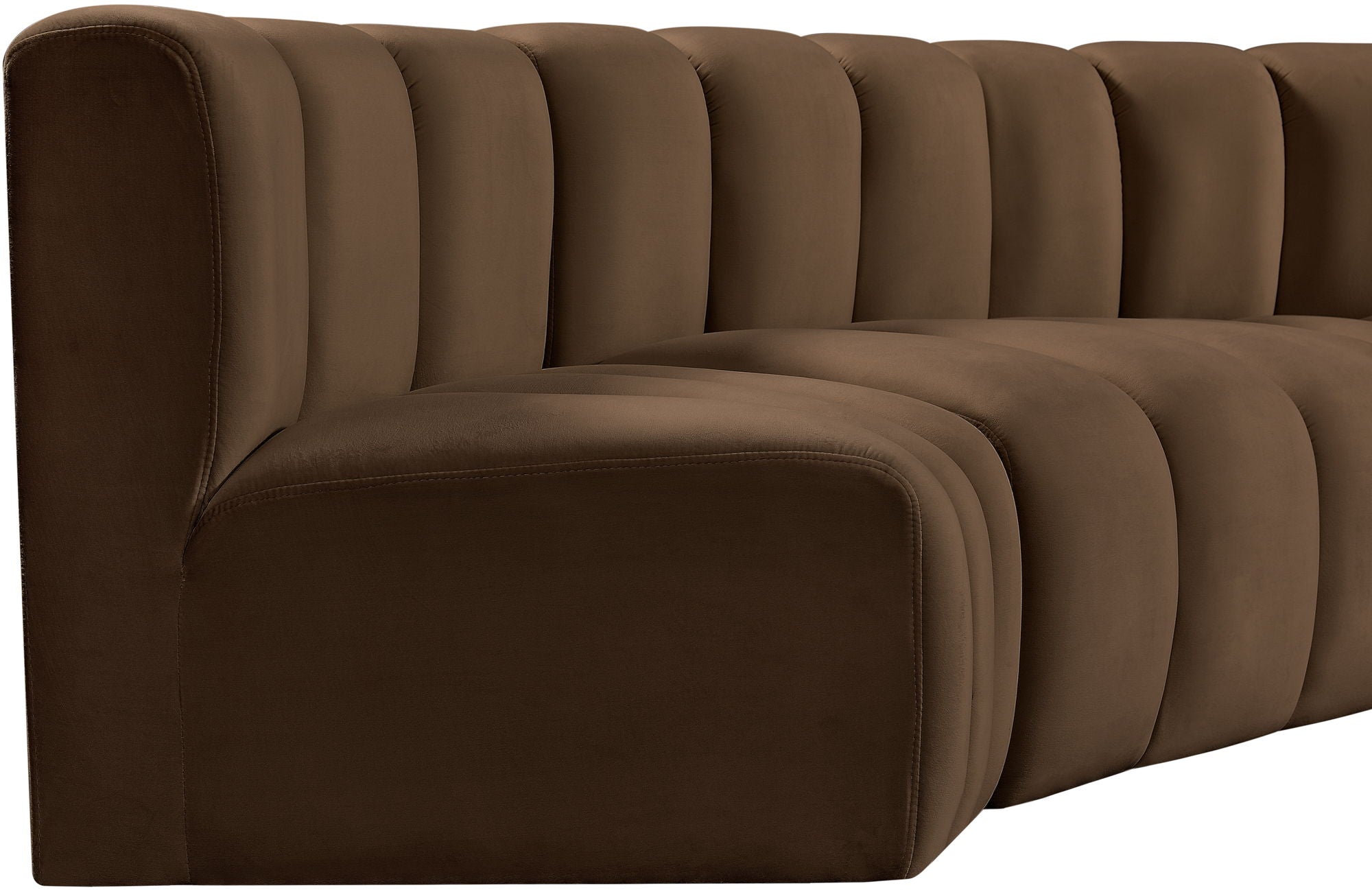 Arc - Velvet 6 Piece U-Shaped Modular Sofa