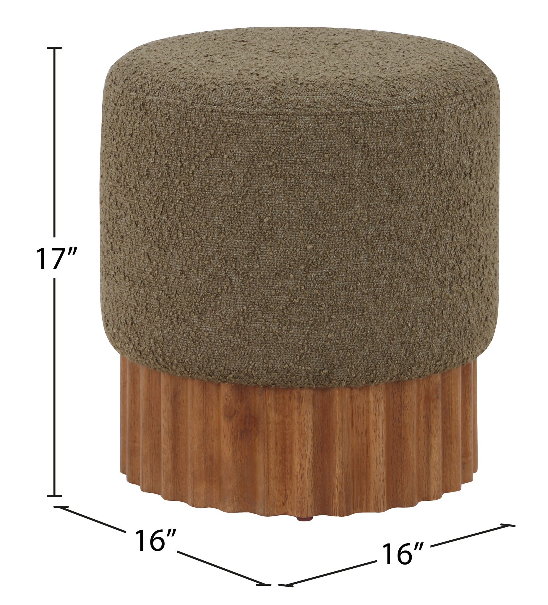 Veranda - Ottoman / Stool With Brown Base