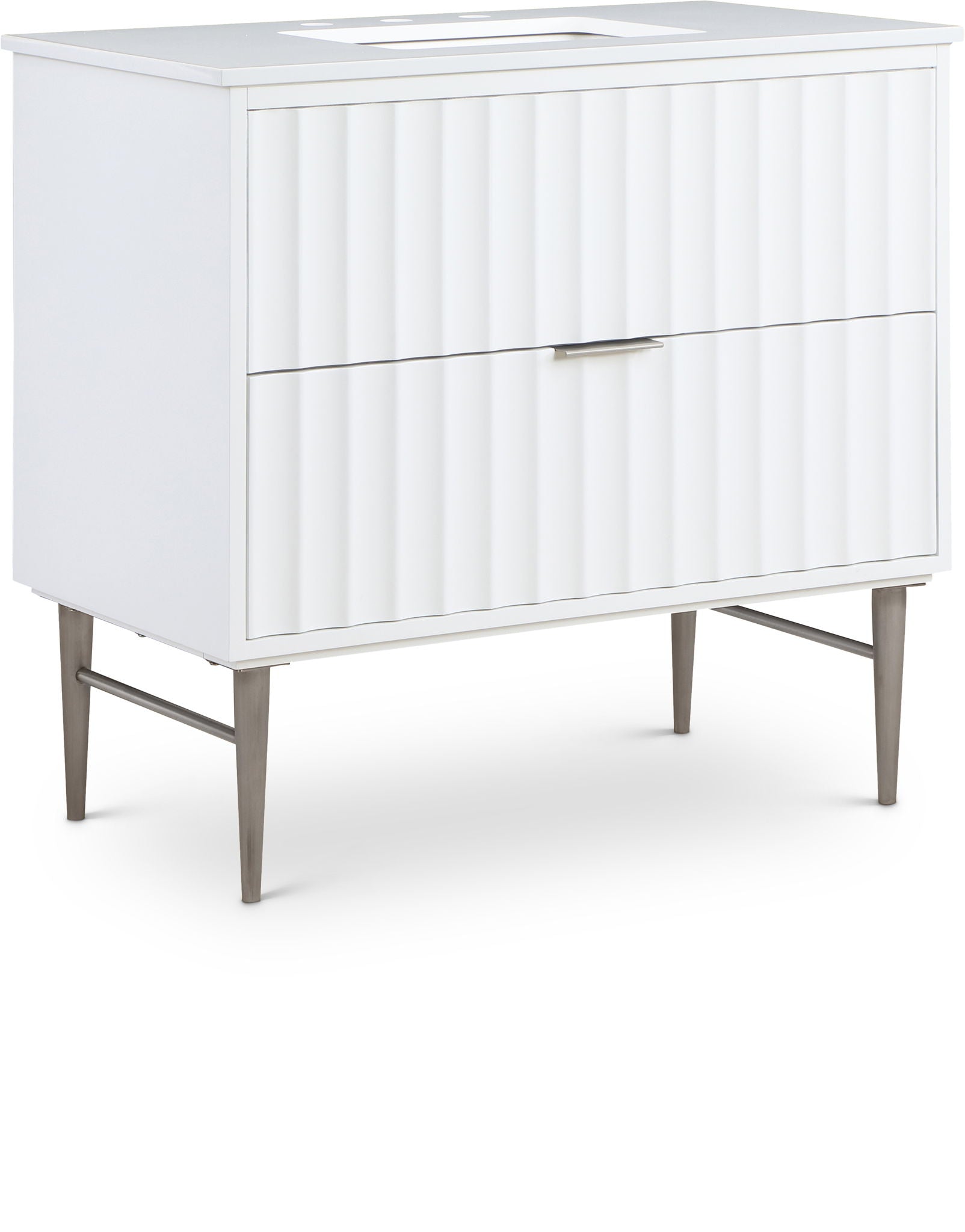 Modernist - Bathroom Vanity With Chrome Legs