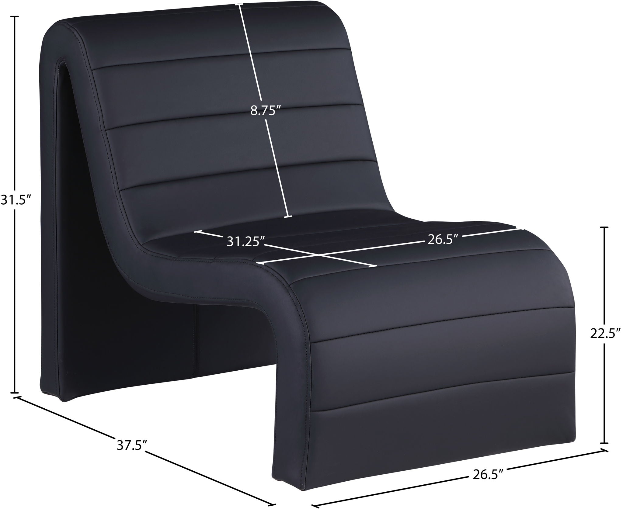Ivy - Faux Leather Accent Chair