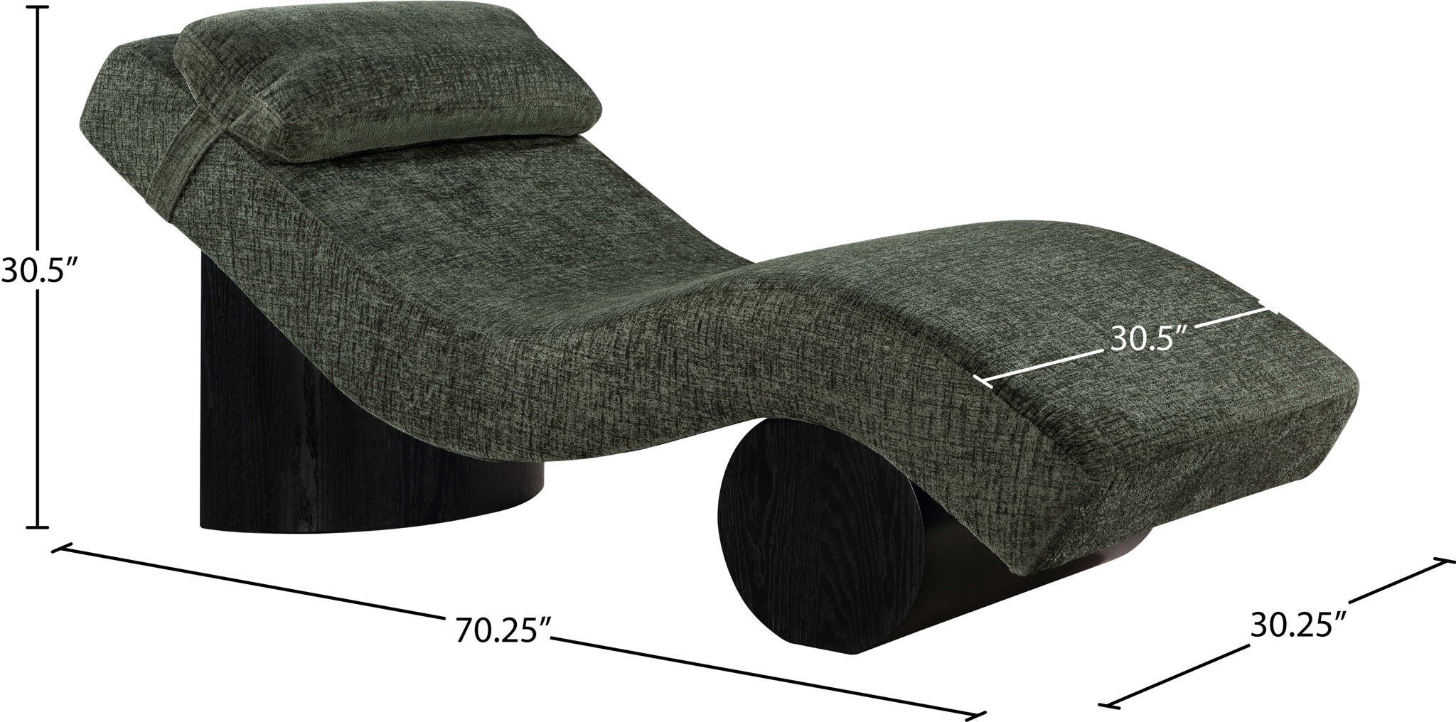 Marcella - Chaise Lounge - Black Base