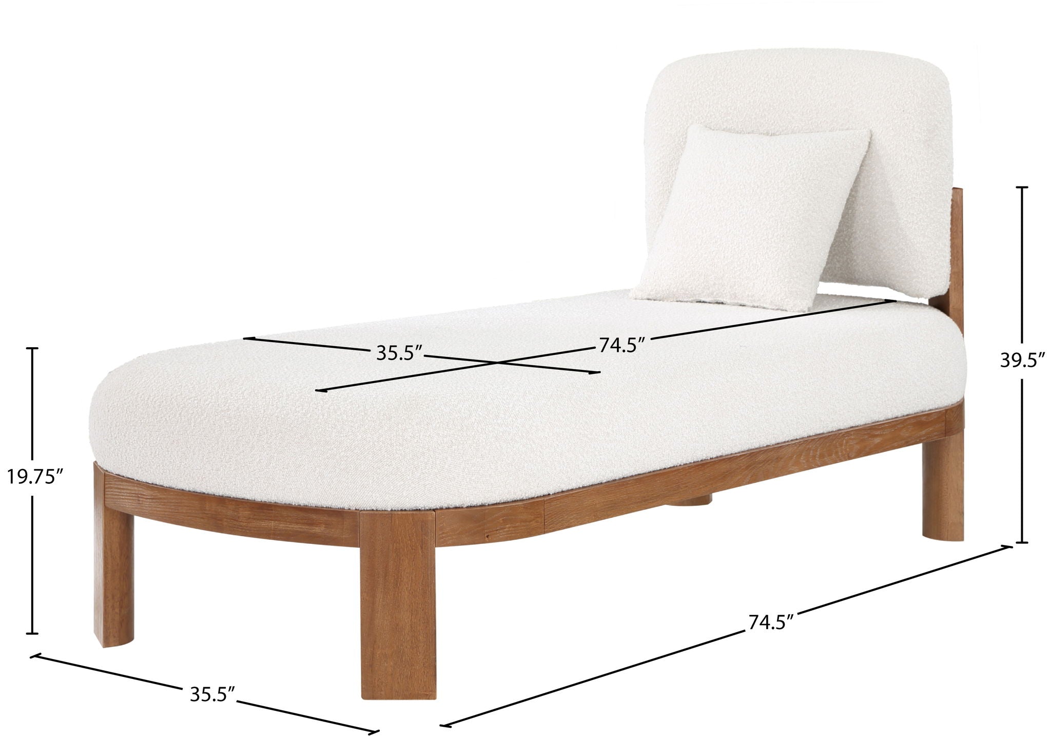 Maybourne - Chaise / Bench - Cream