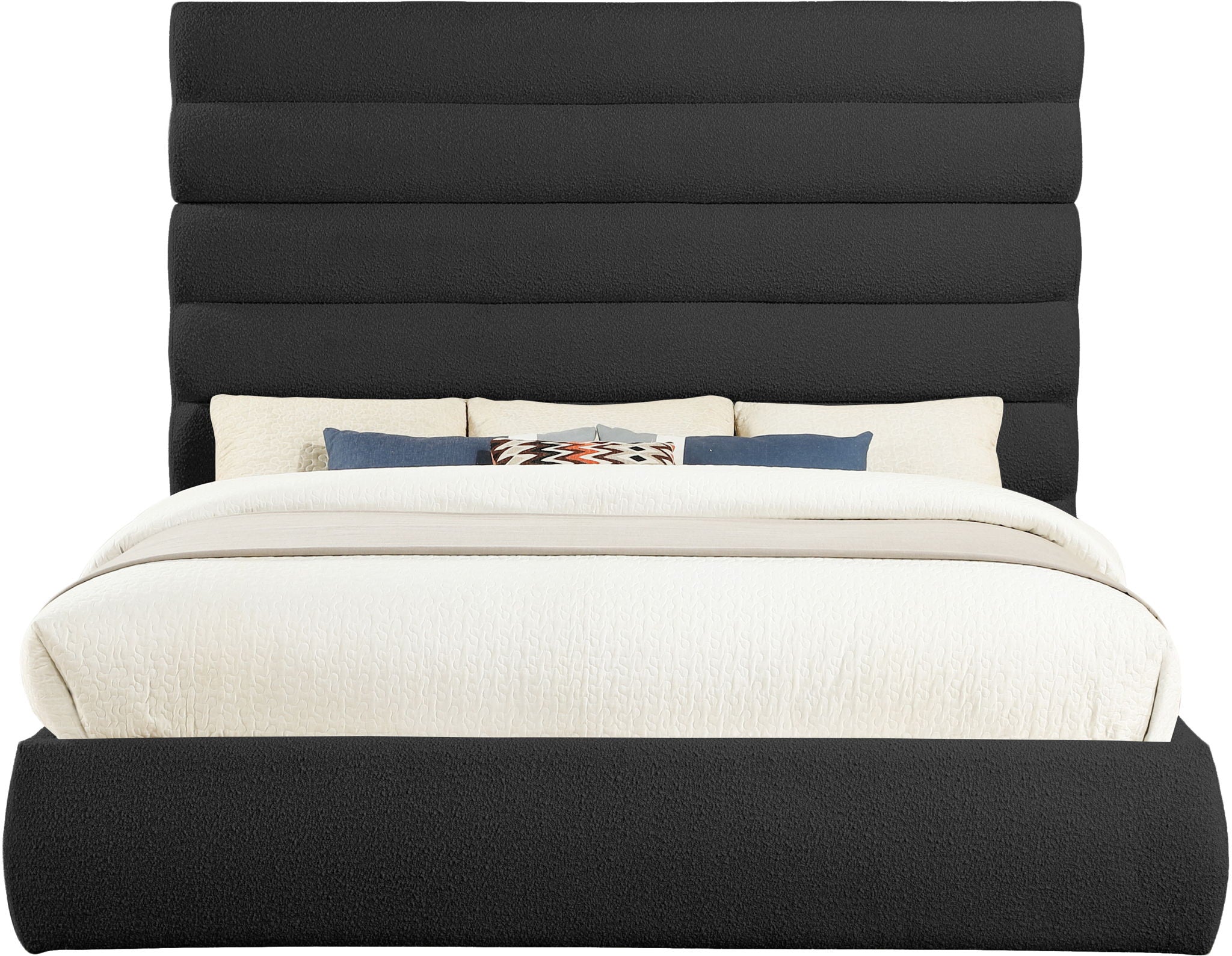 Adam - Boucle Fabric Bed With 70.5" Headboard
