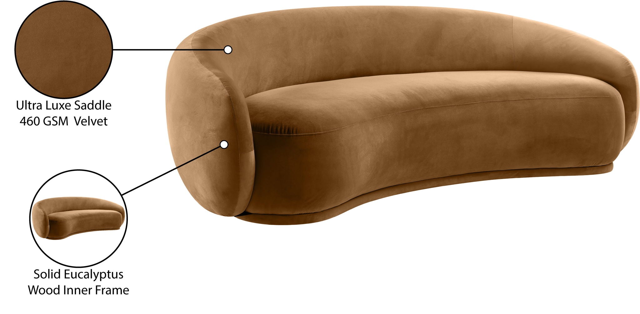 Emery - Sofa - Saddle