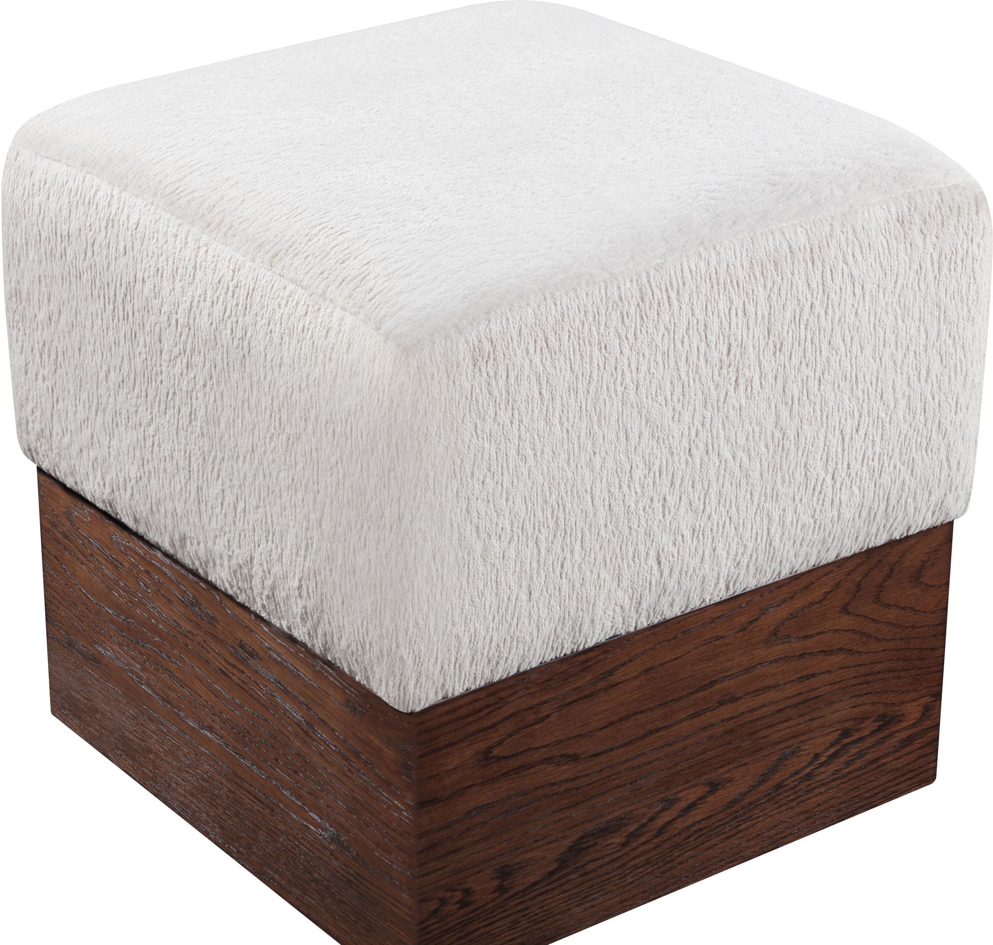 Havre - Ottoman / Stool With Brown Base