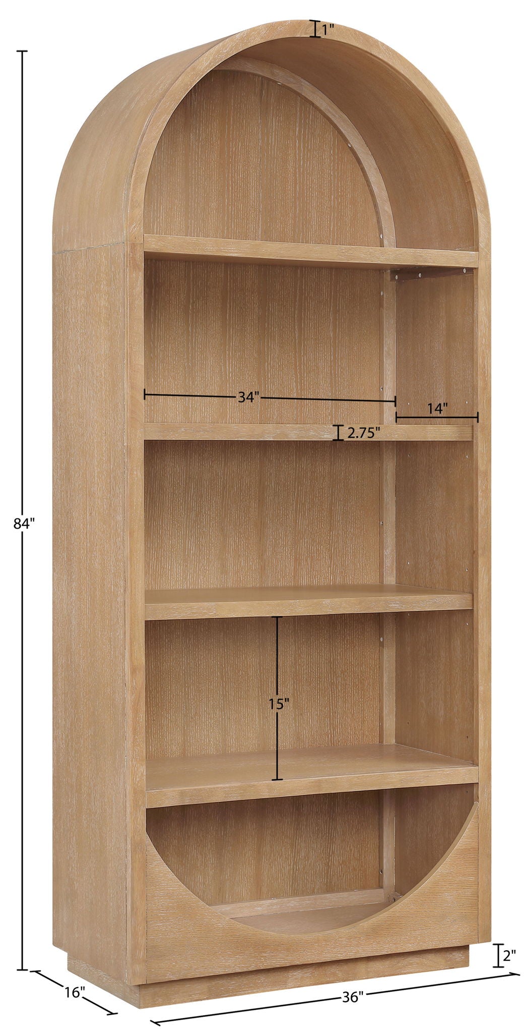 Hearth - Oak Veneer And Solid Wood Bookcase