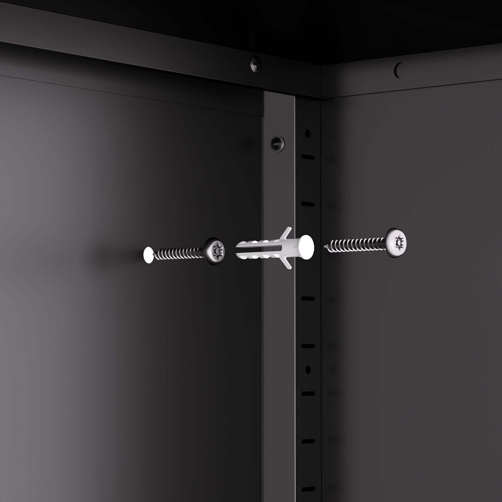 Heavy Duty Rolling Cabinet With Lock, Garage Storage Cabinet, 4 Adjustable Shelves For Tool Organization