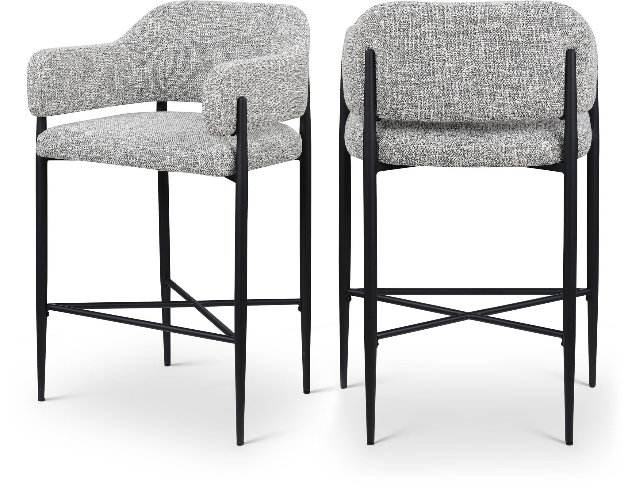 Dame - Fabric Upholstered Counter Stool (Set of 2)