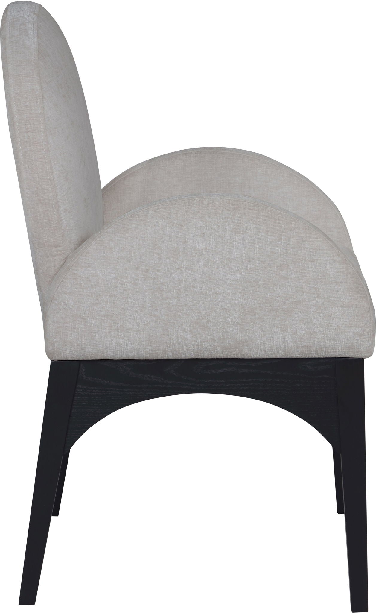 Waldorf - Chenille Dining Arm Chair With Black Legs