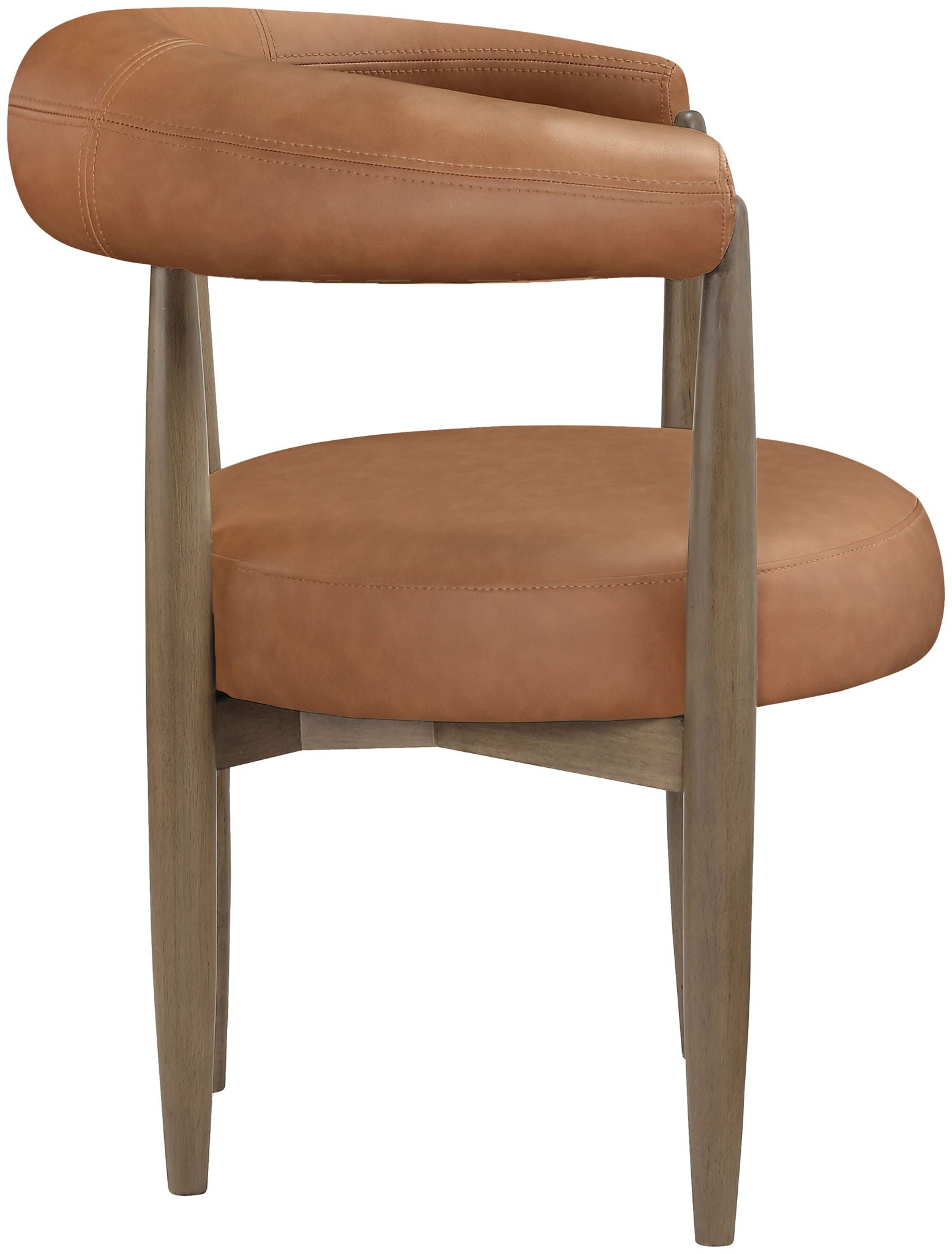 Sable - Vegan Leather Upholstered Dining Chair (Set of 2) - Brown Base