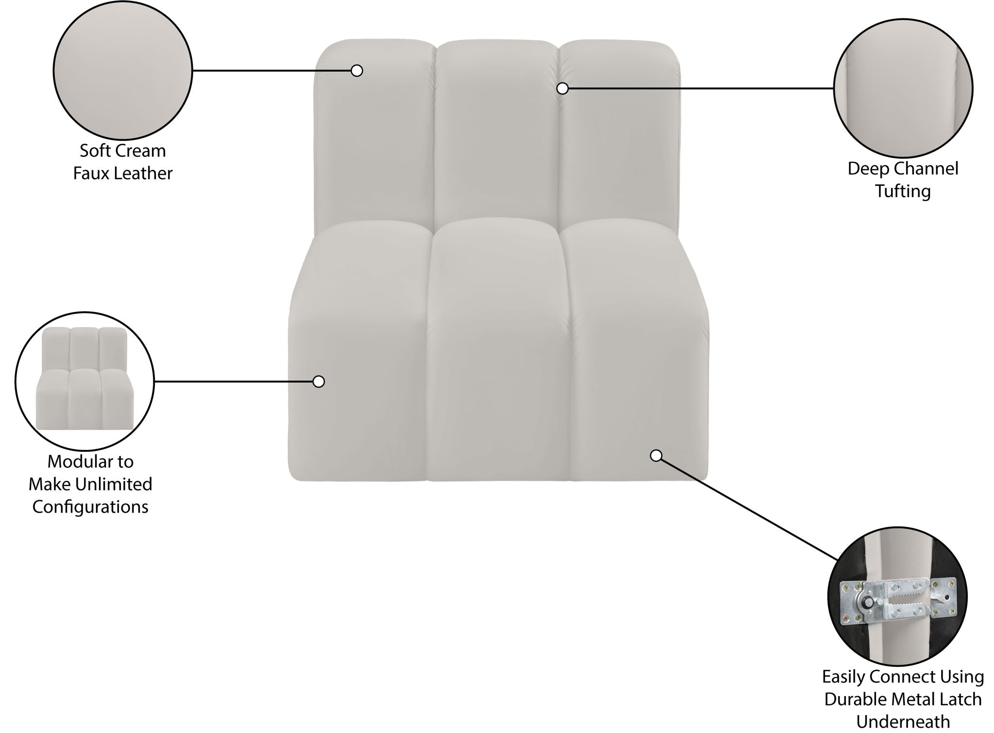 Arc - Faux Leather Straight Chair