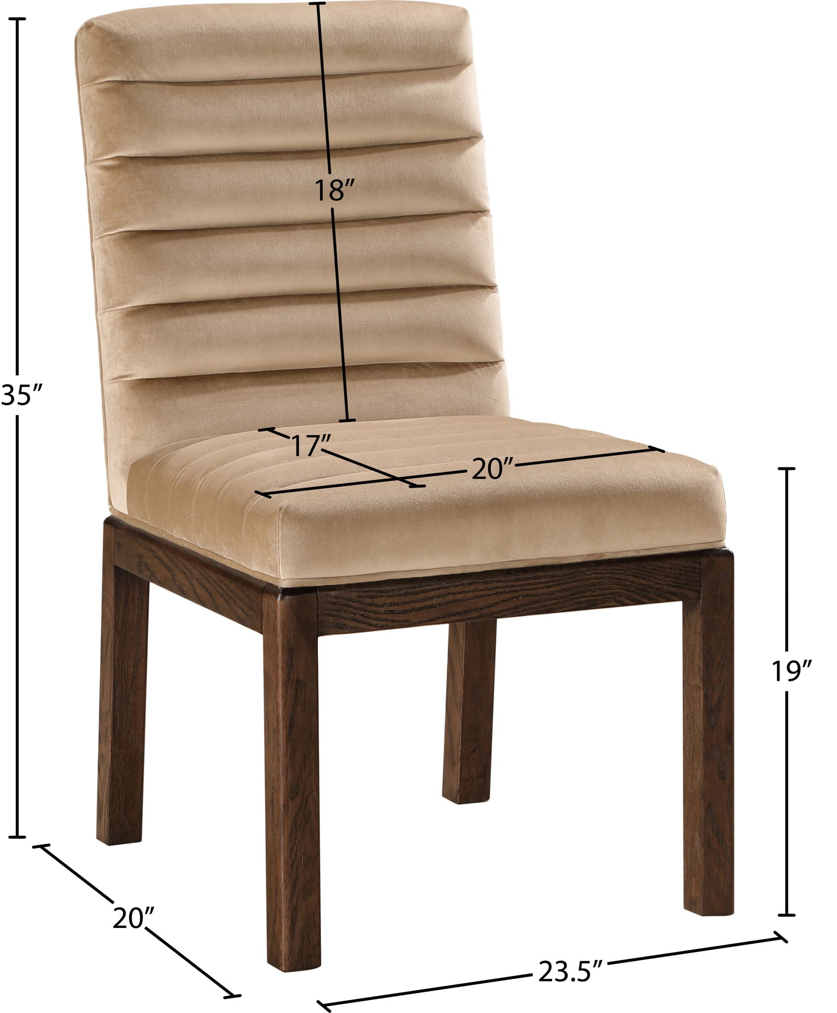 Evelyn - Dining Chair With Brown Legs