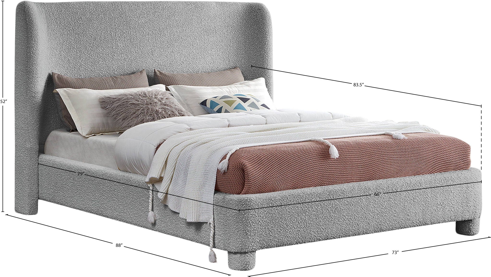 Penny - Boucle Fabric Bed