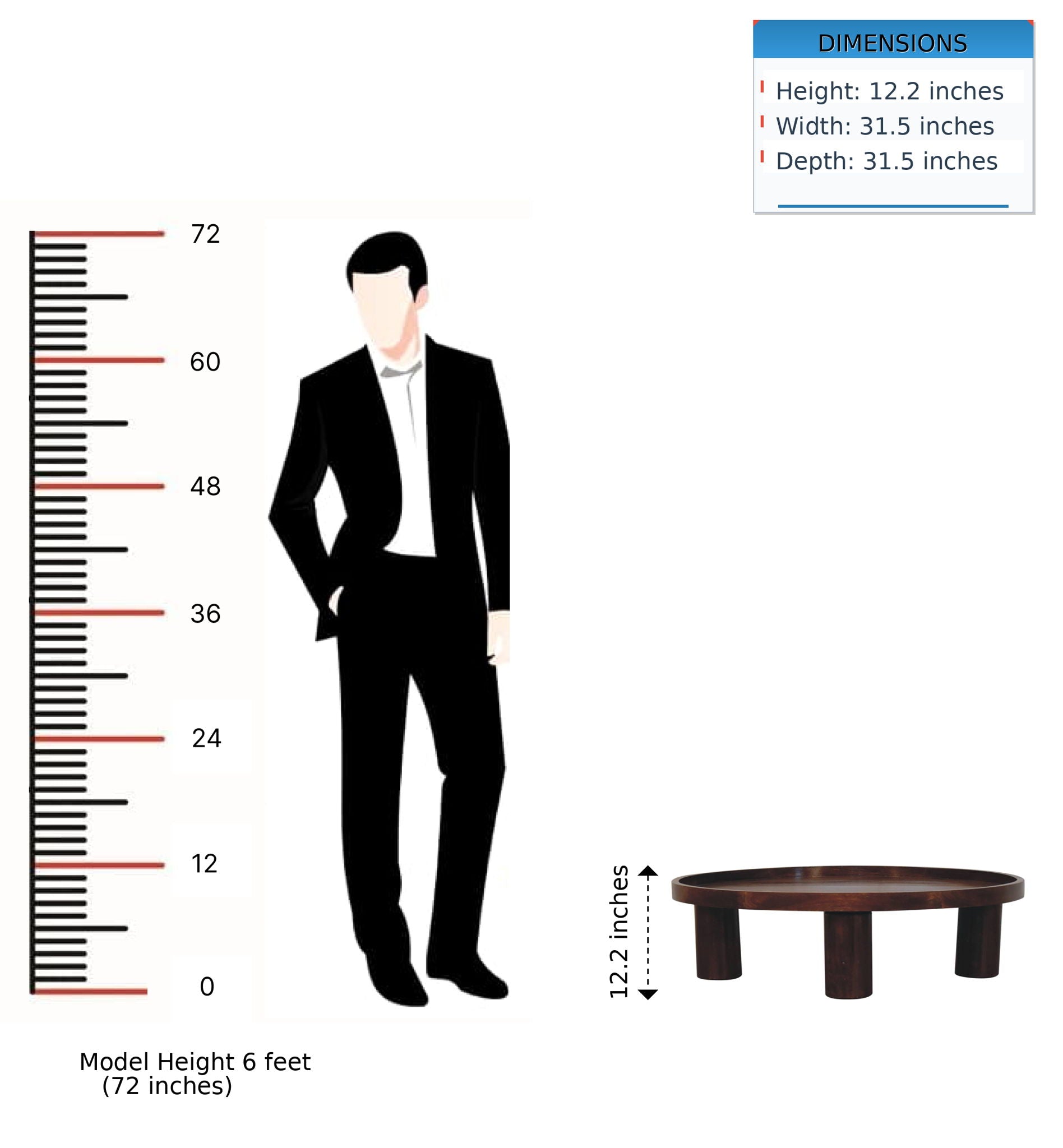 Crescent - Coffee Table - Chestnut