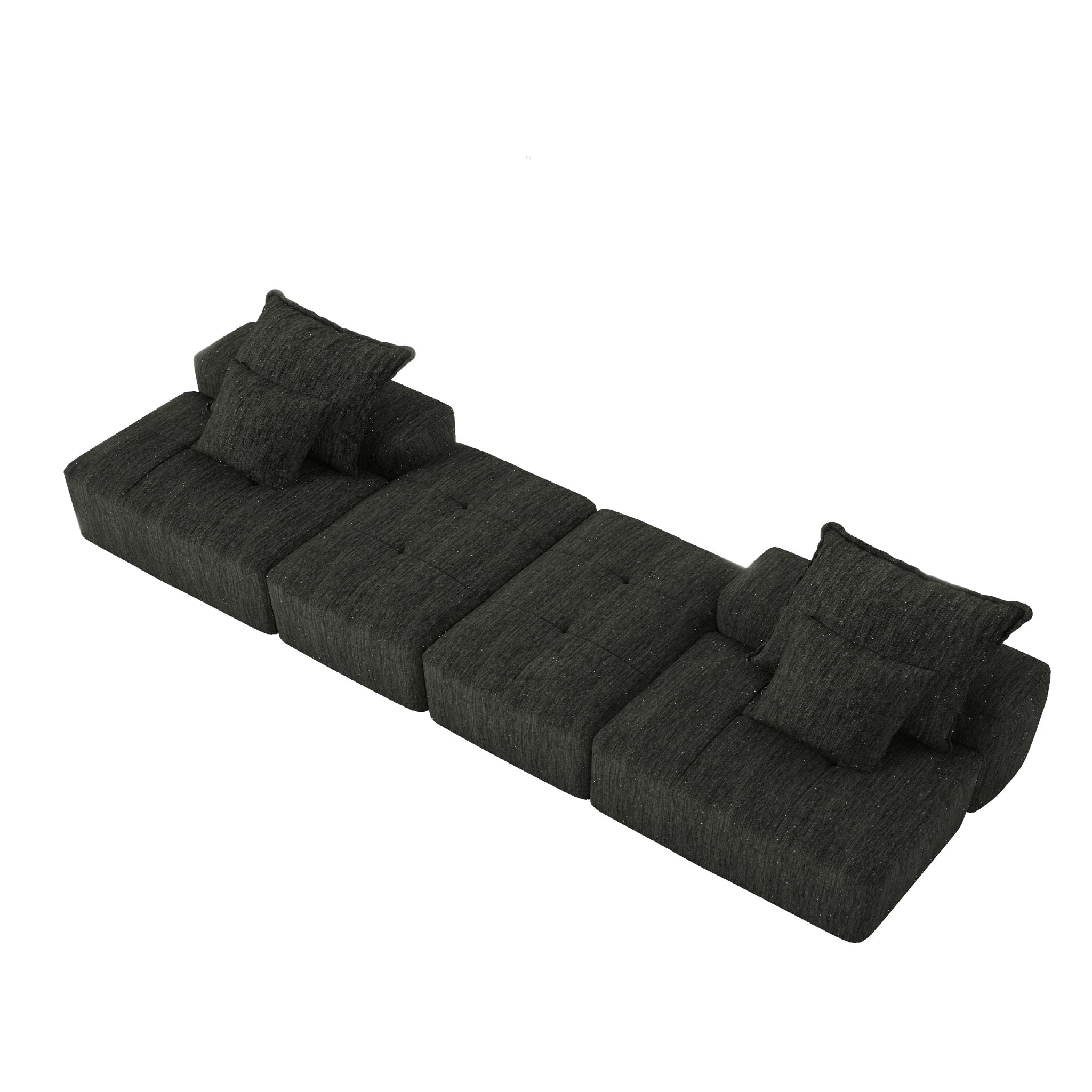 Modern Oversized Diy Combination Modular Sectional Sofa With Pillows