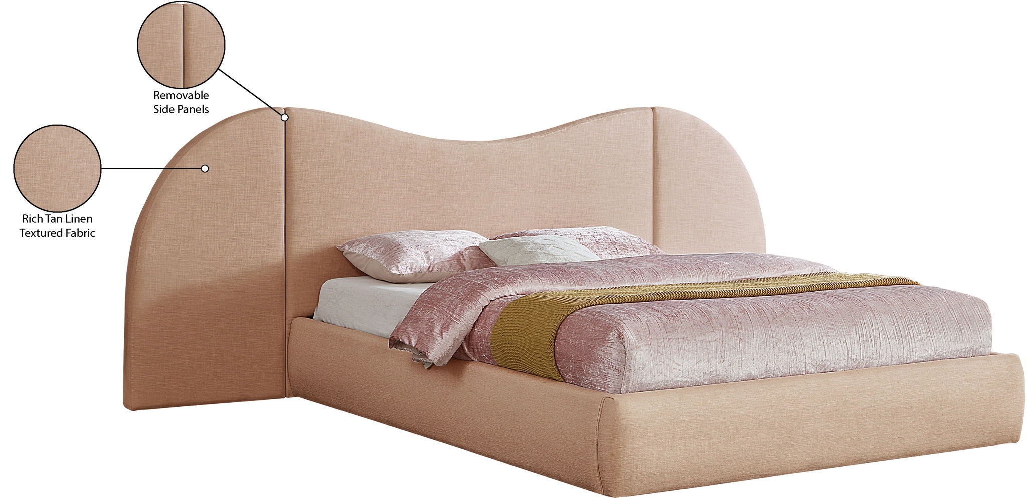 Everest - Linen Fabric Bed