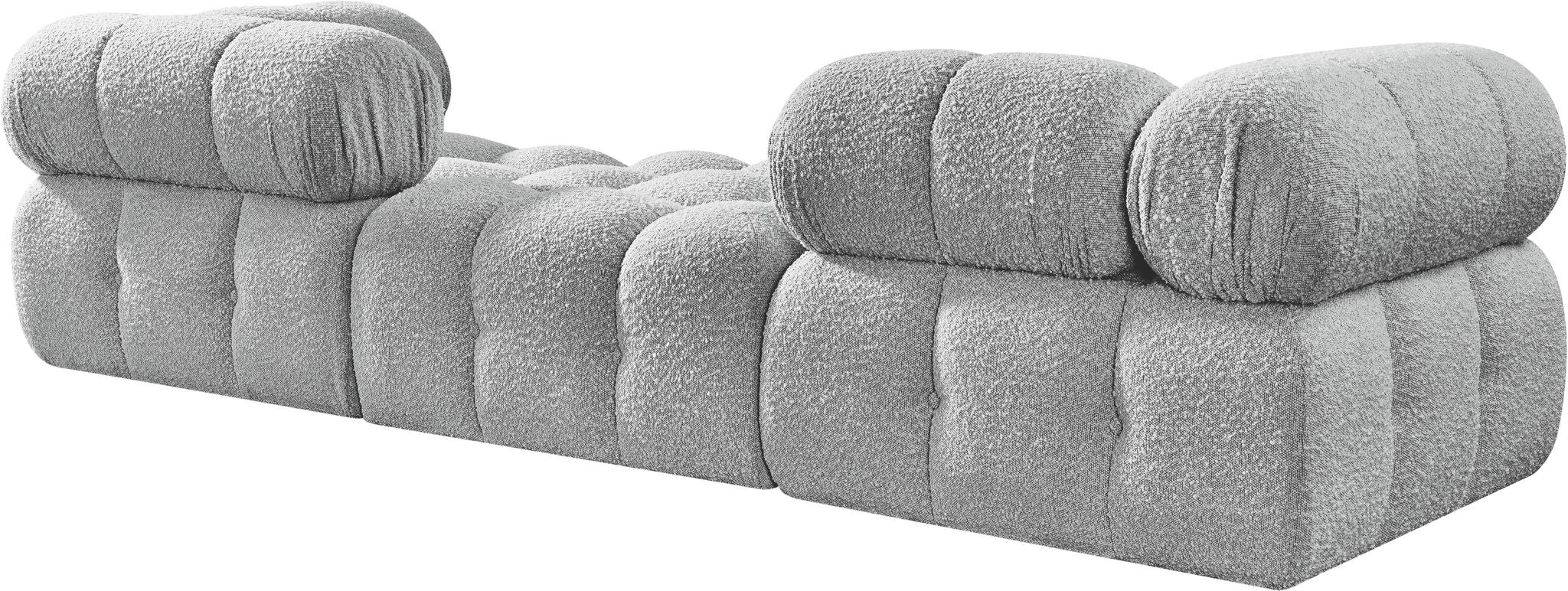 Ames - 3 Piece Boucle Modular Sofa With 1 Backless Seat