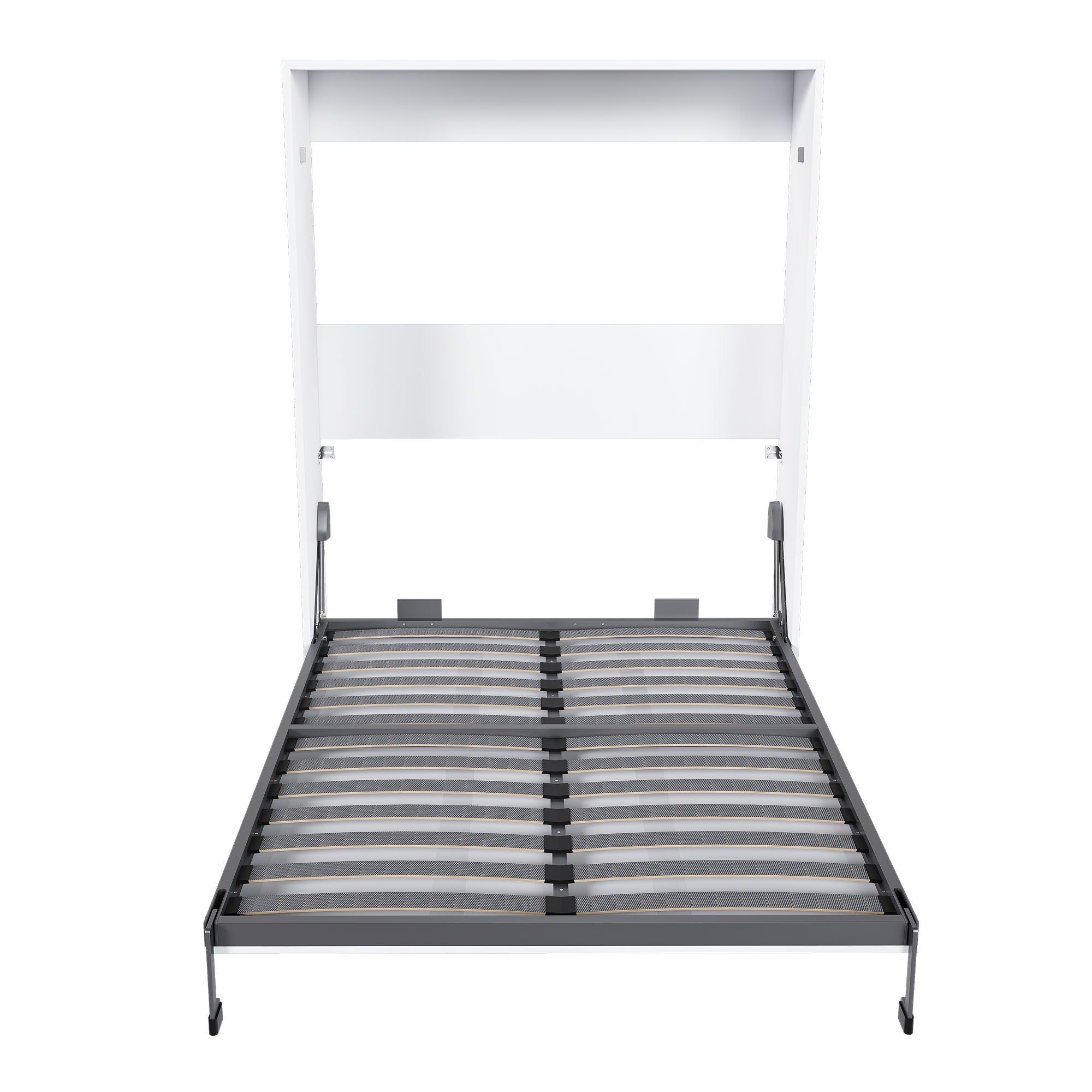Queen Murphy Bed, Foldable Wall Bed, Space Saving Design For Bedrooms - White