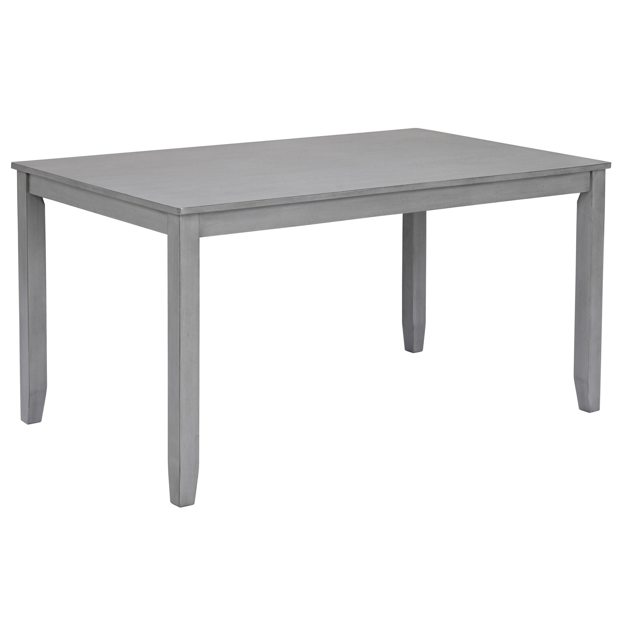 6 Pieces Kitchen Dining Set, Rectangular Wooden Dining Table With 4 Upholstered Chairs And A Bench